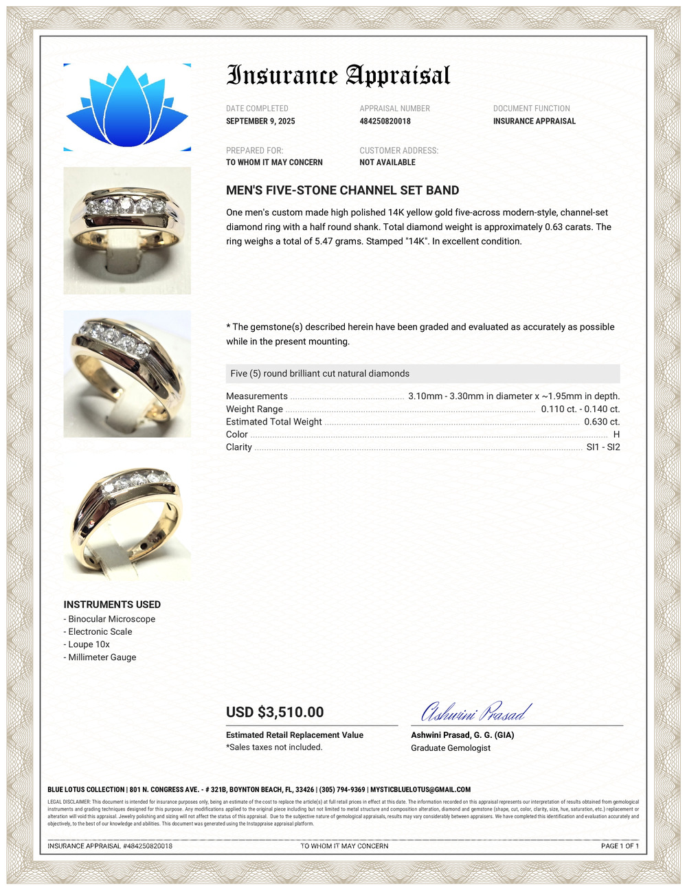 14K Diamond Ring