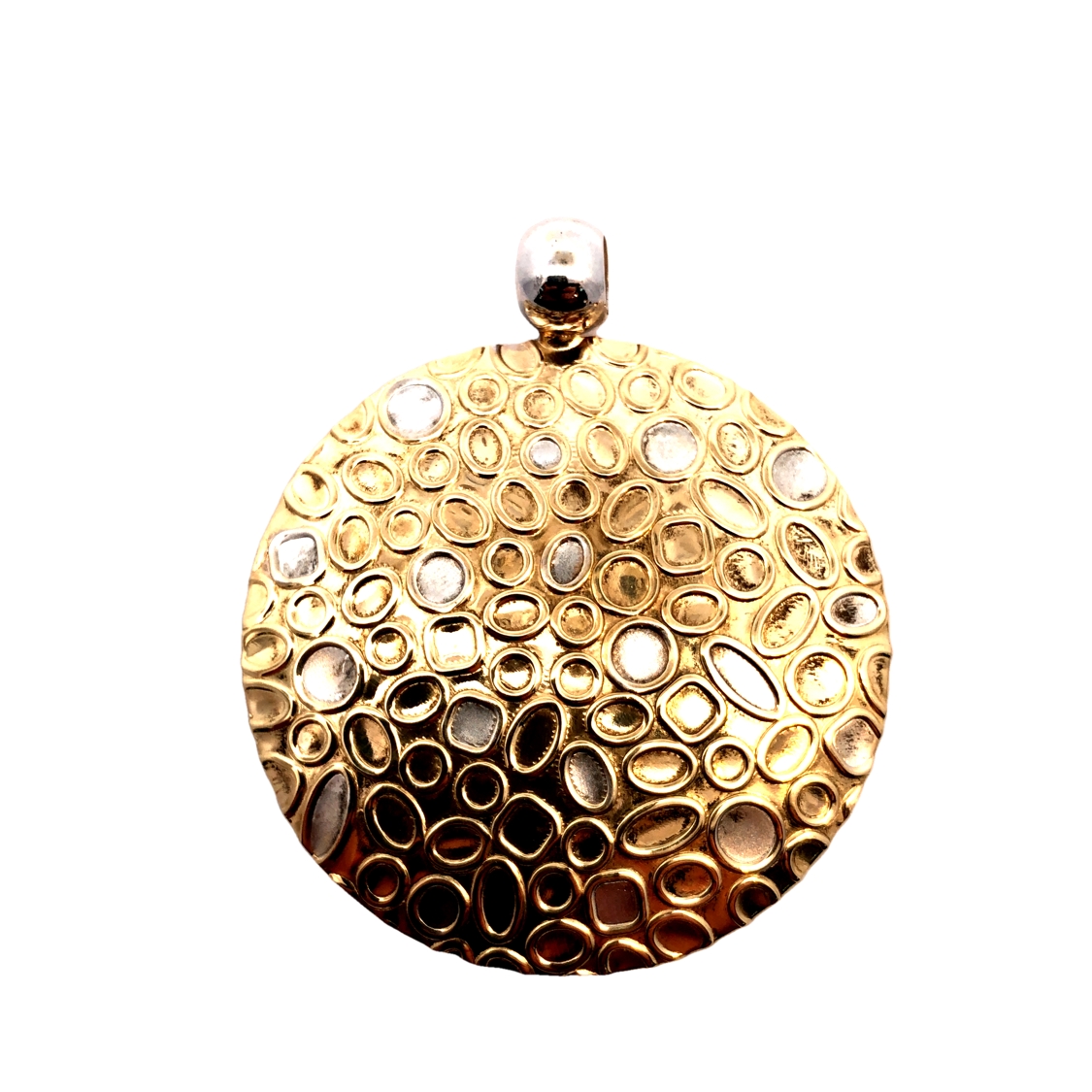 Modern Textured Disc Pendant