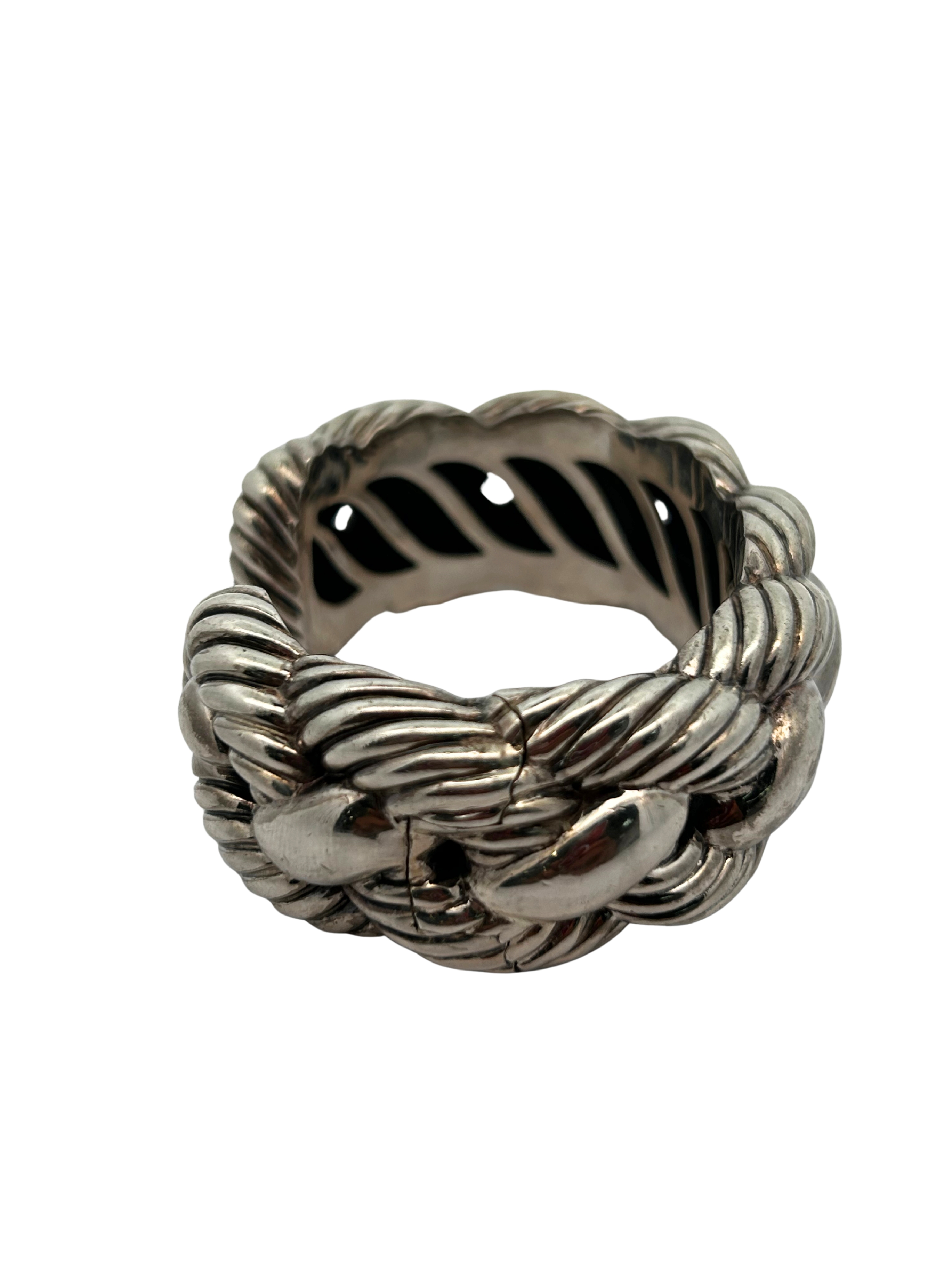 David Yurman Sterling Silver & Stainless Steel Cuff Bracelet