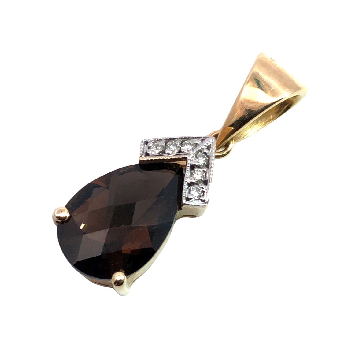 Smoky Quartz Teardrop Pendant