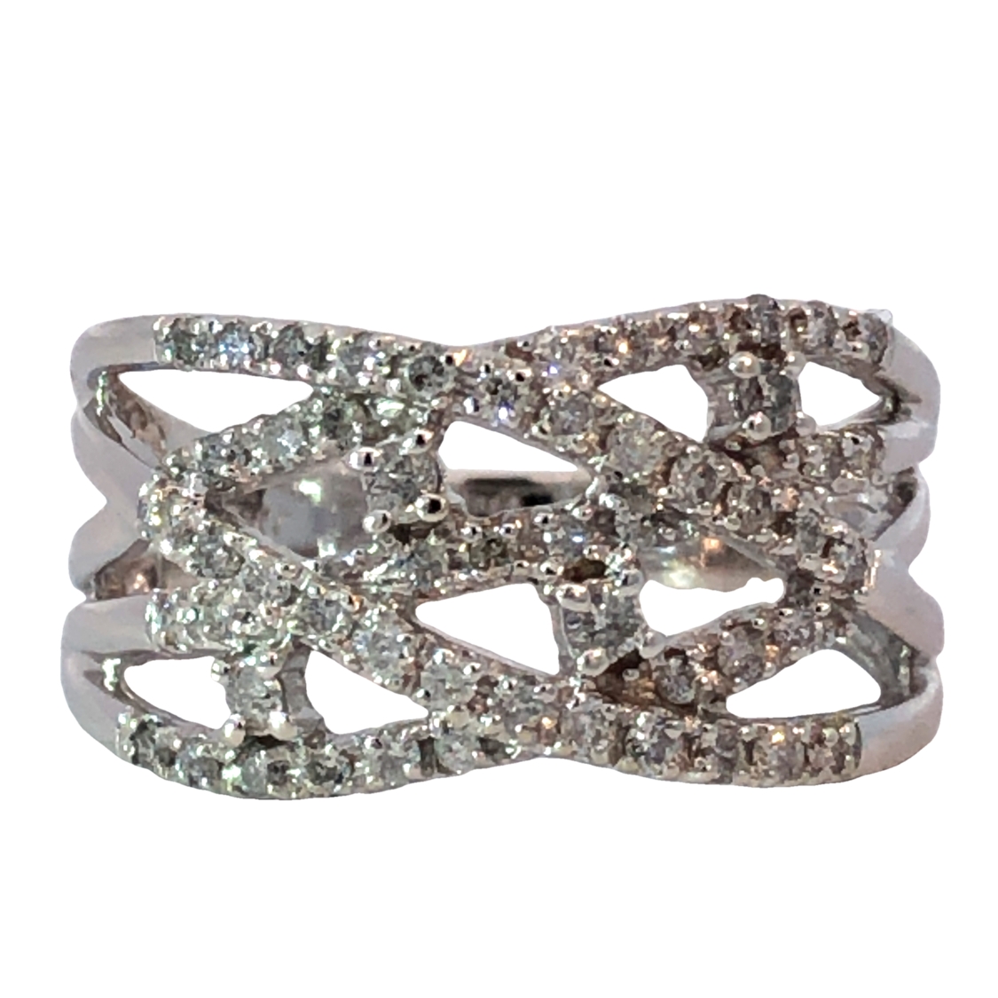 Crisscross Diamond Ring