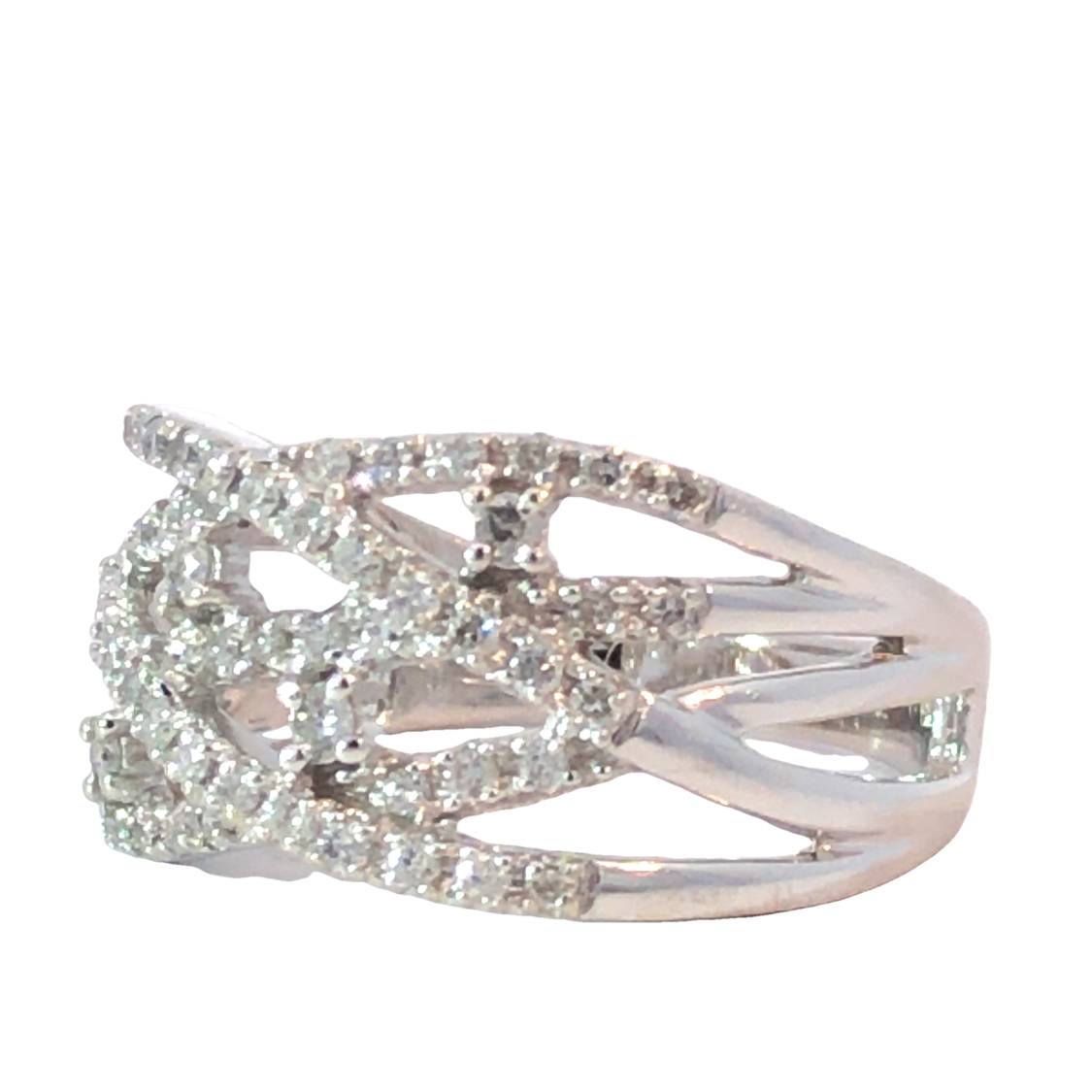 Crisscross Diamond Ring