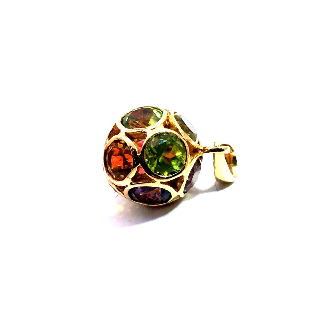 Gemstone Orb Pendant Charm