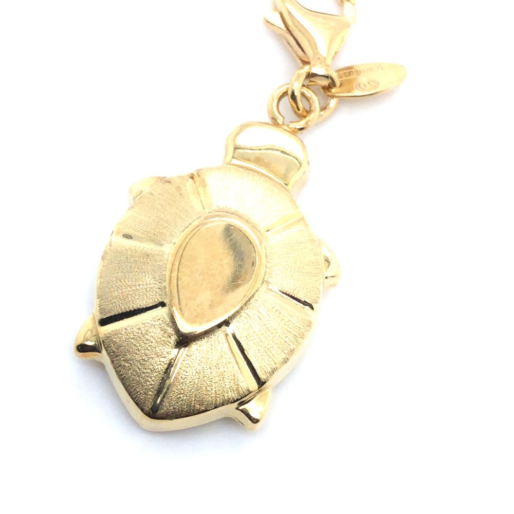 Designer Italian Puffy Turtle Charm Pendant