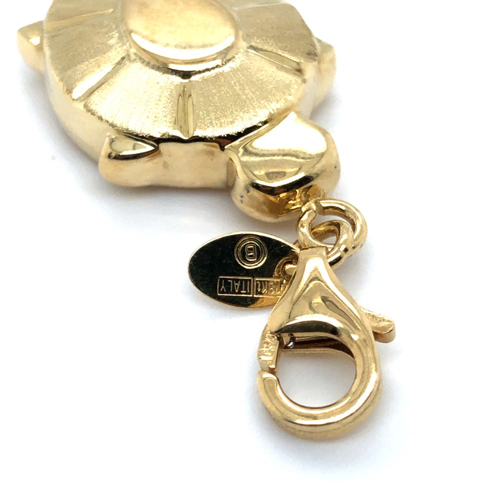 Designer Italian Puffy Turtle Charm Pendant