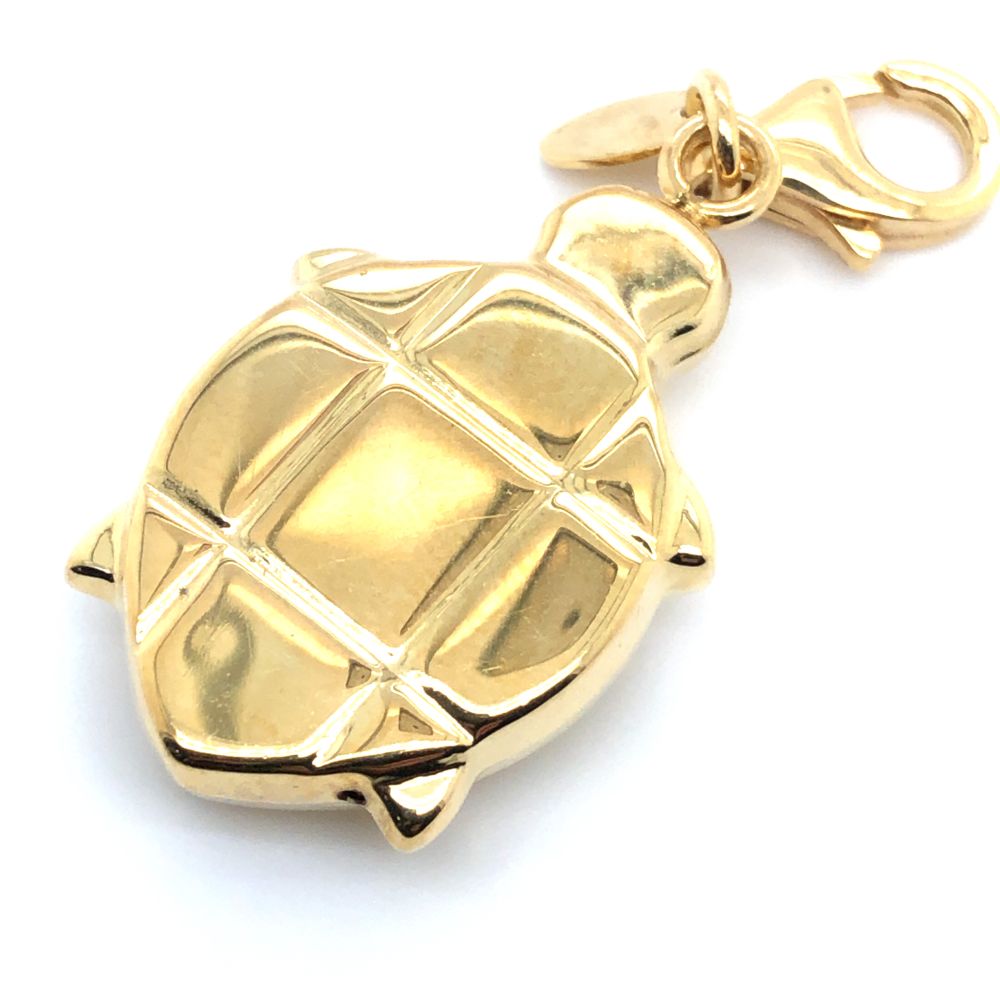 Designer Italian Puffy Turtle Charm Pendant