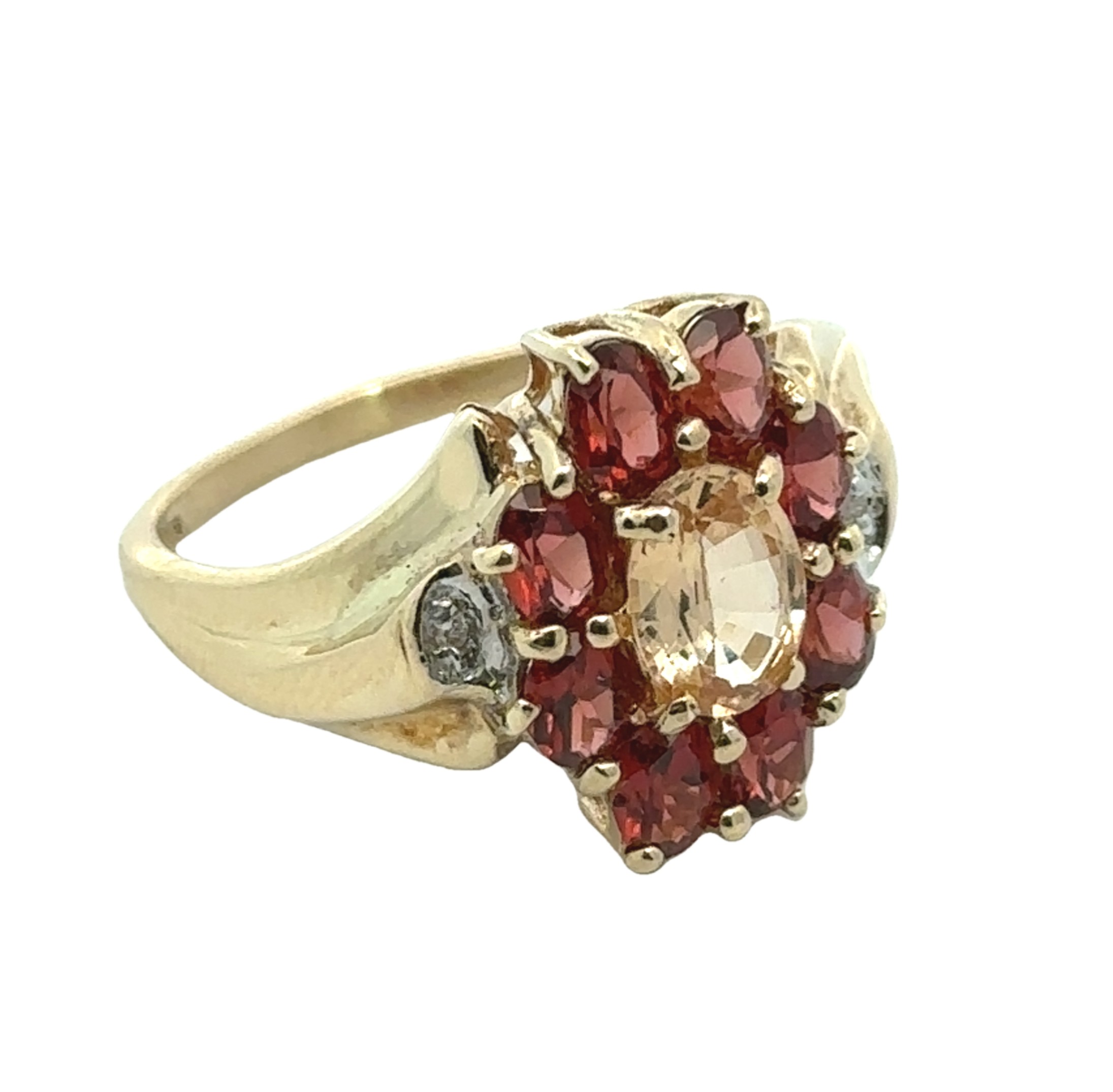 Multi Gemstone Cluster Ring