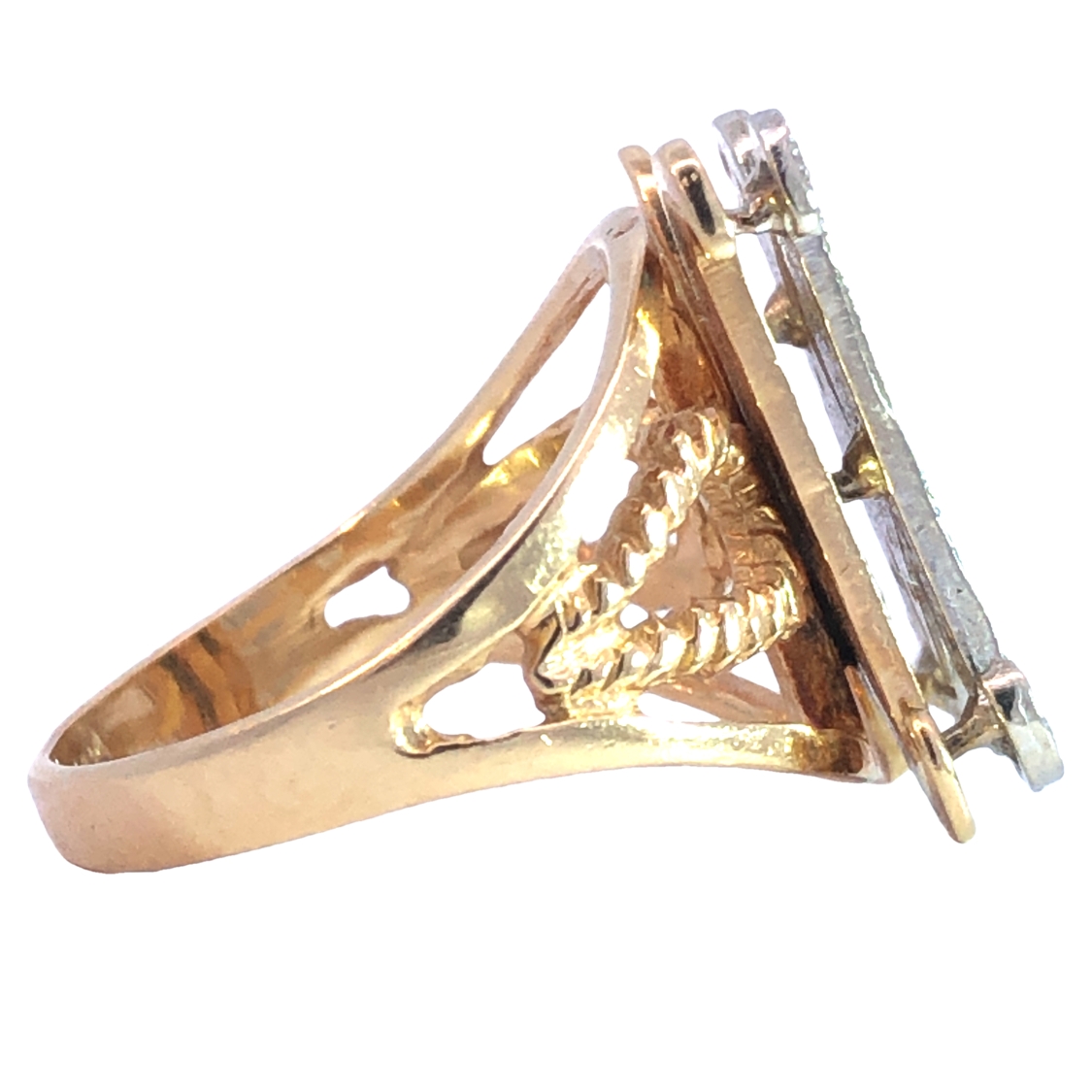 "M" Diamond Ring