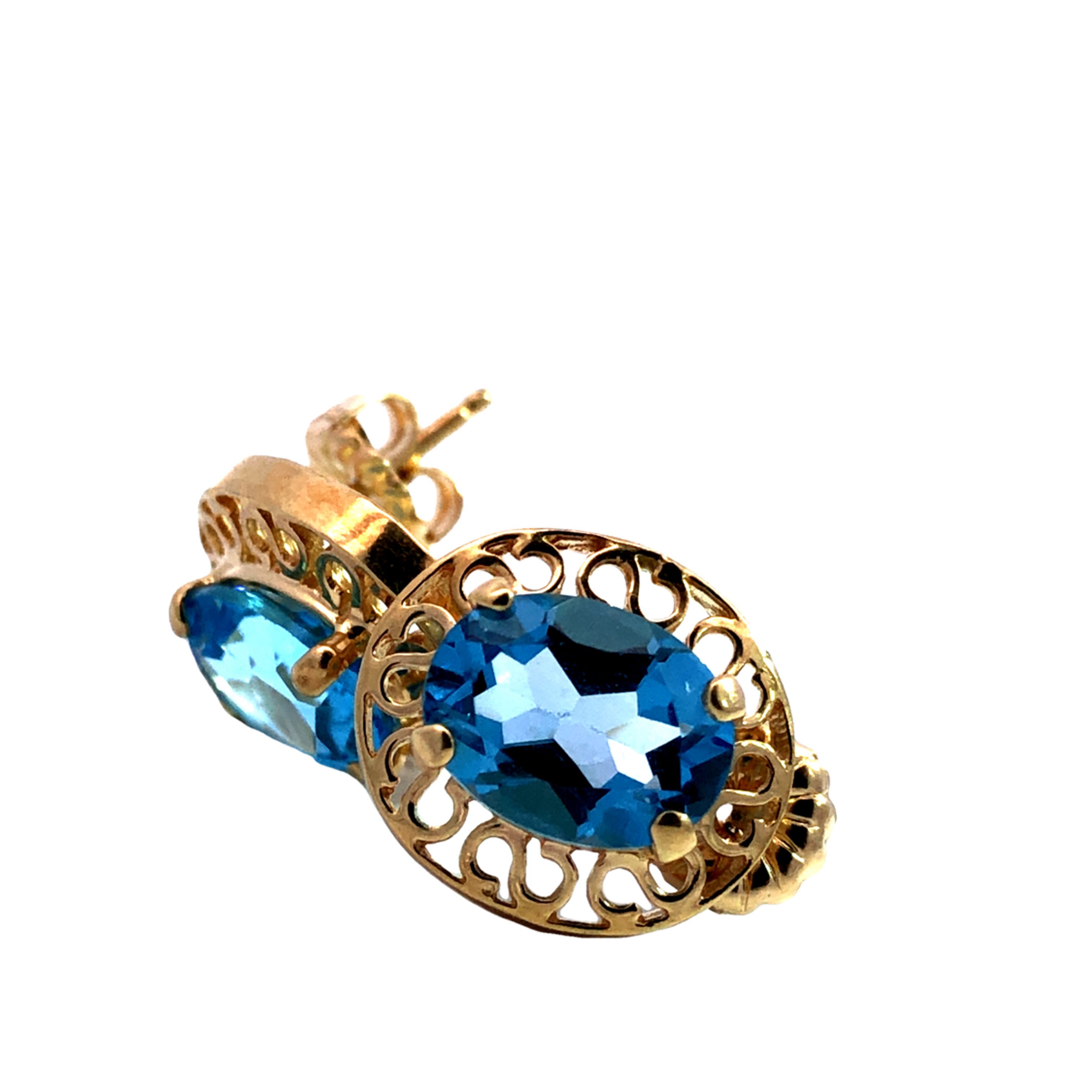 Sky Blue Topaz Stud Earrings