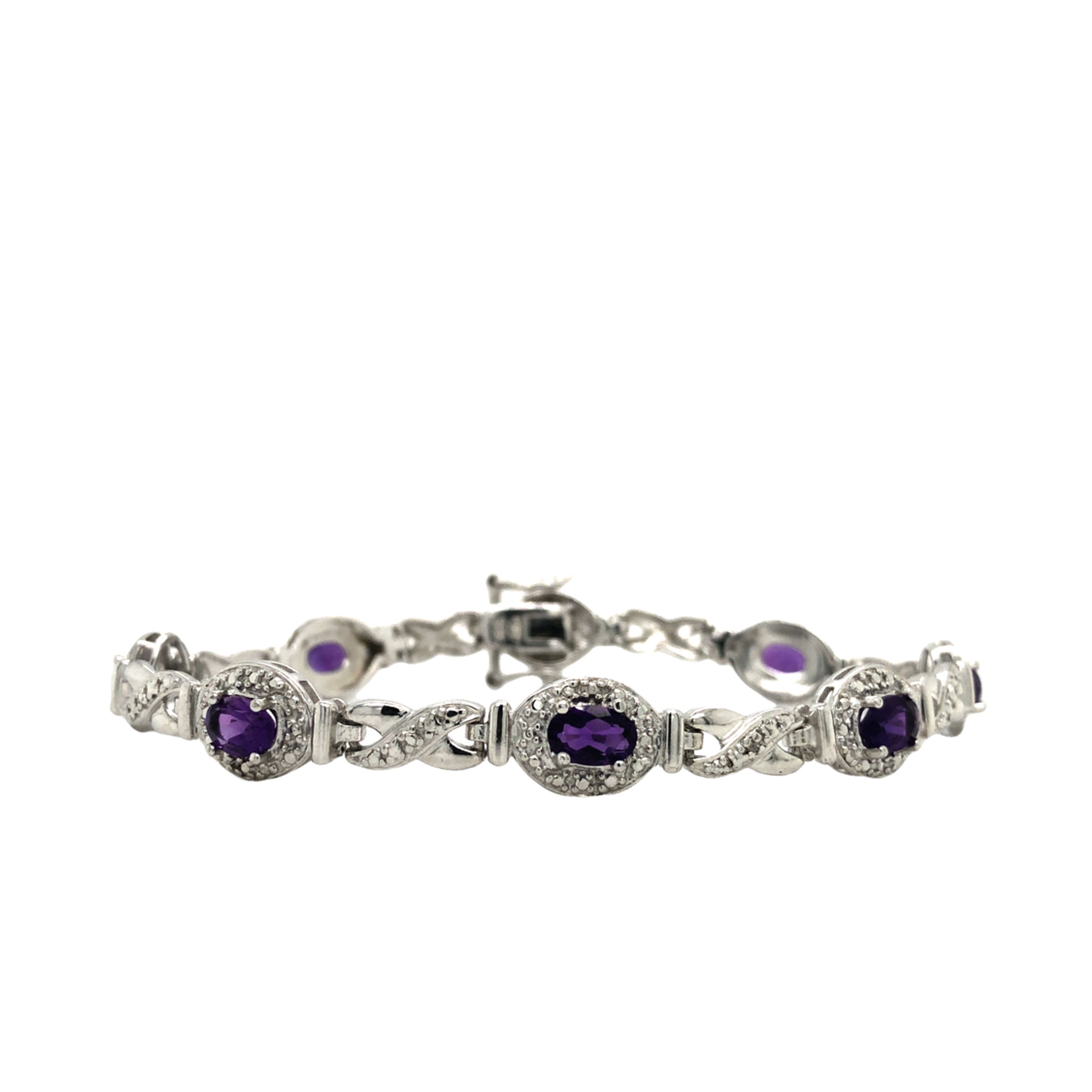 Purple Gemstone Bracelet