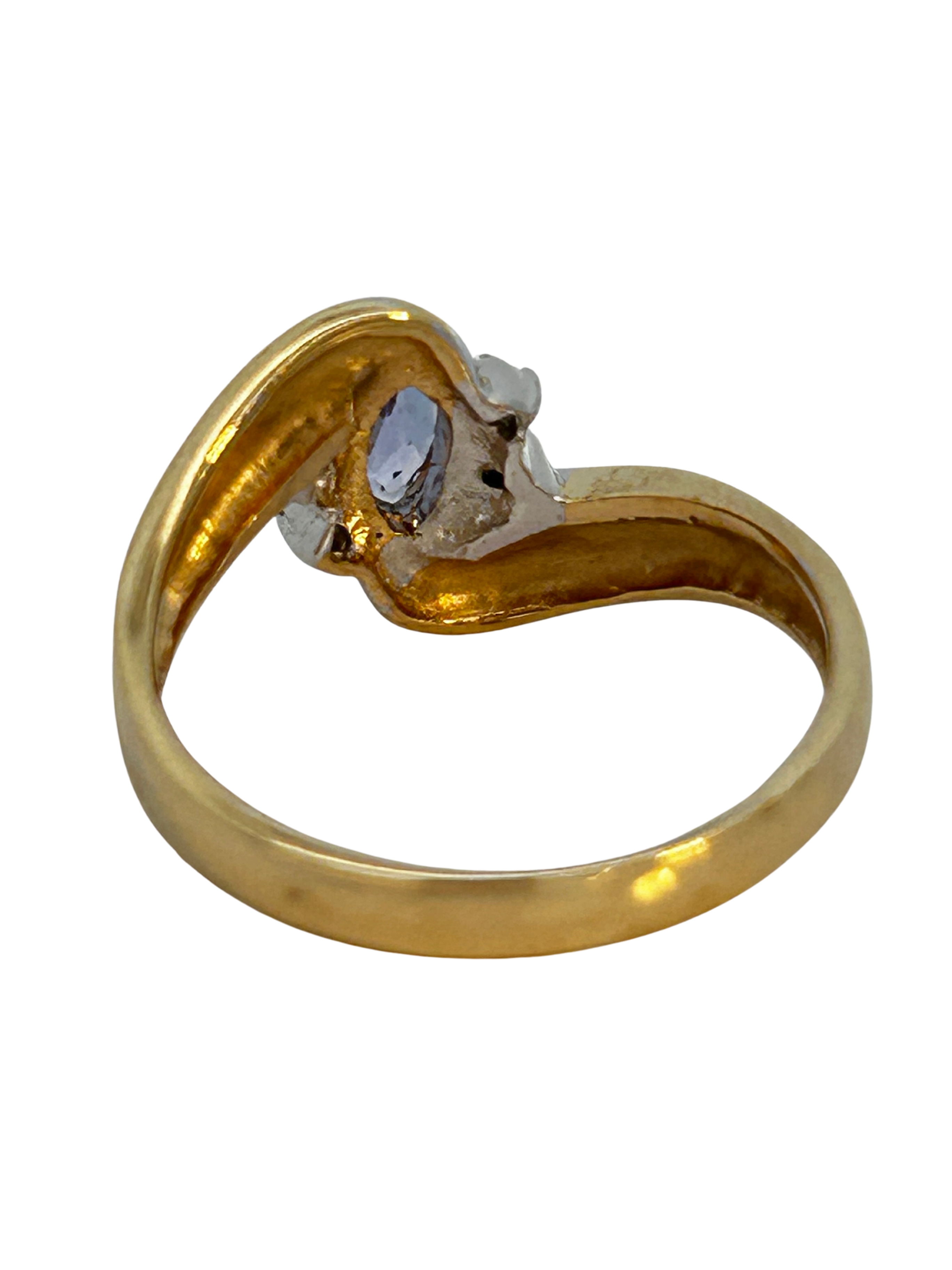 10K Yellow Gold Tanzanite & Diamond Ring