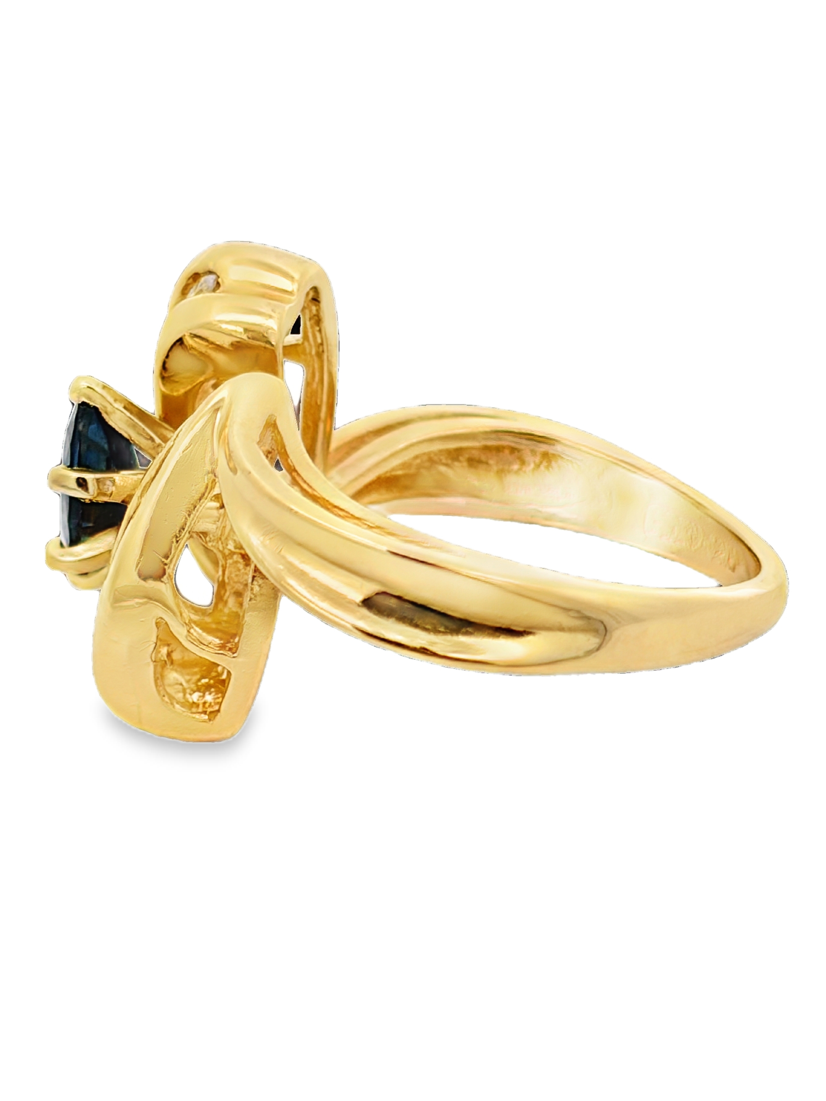 14K Sapphire & Diamond Ring