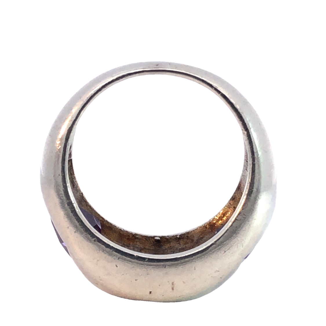 Purple 3 Stone Ring