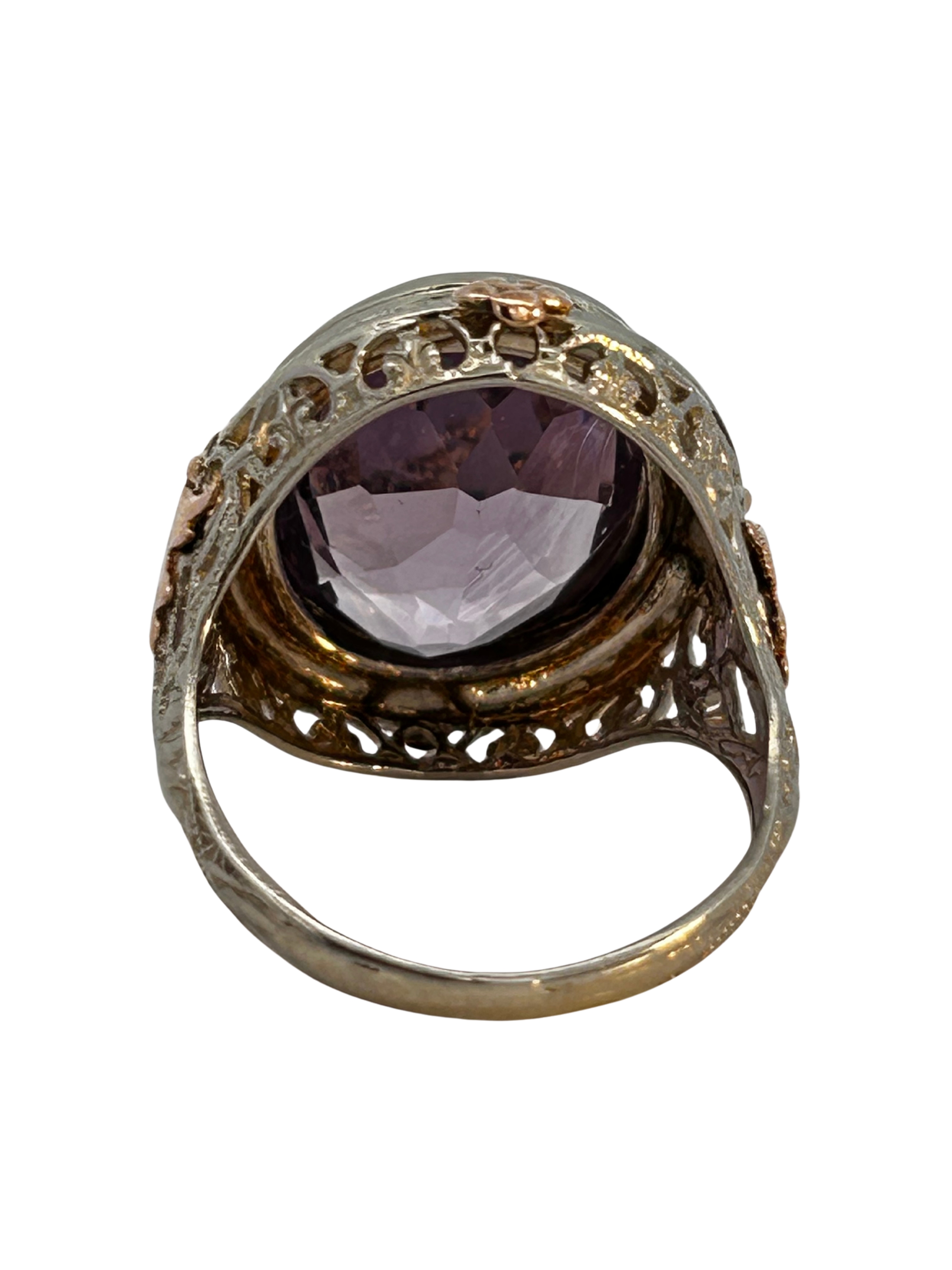 10 Ct Amethyst Filigree Ring