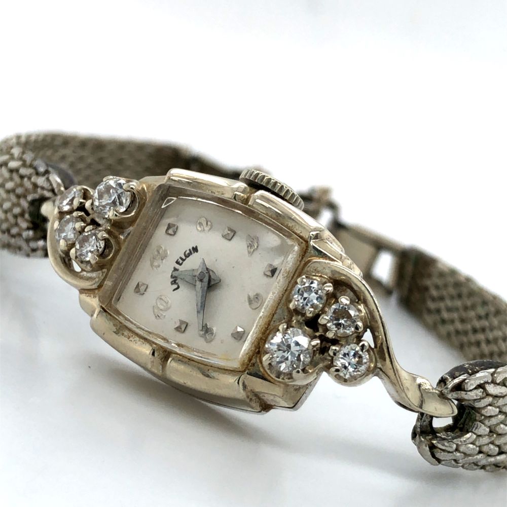 Antique Lady Elgin Diamond Watch