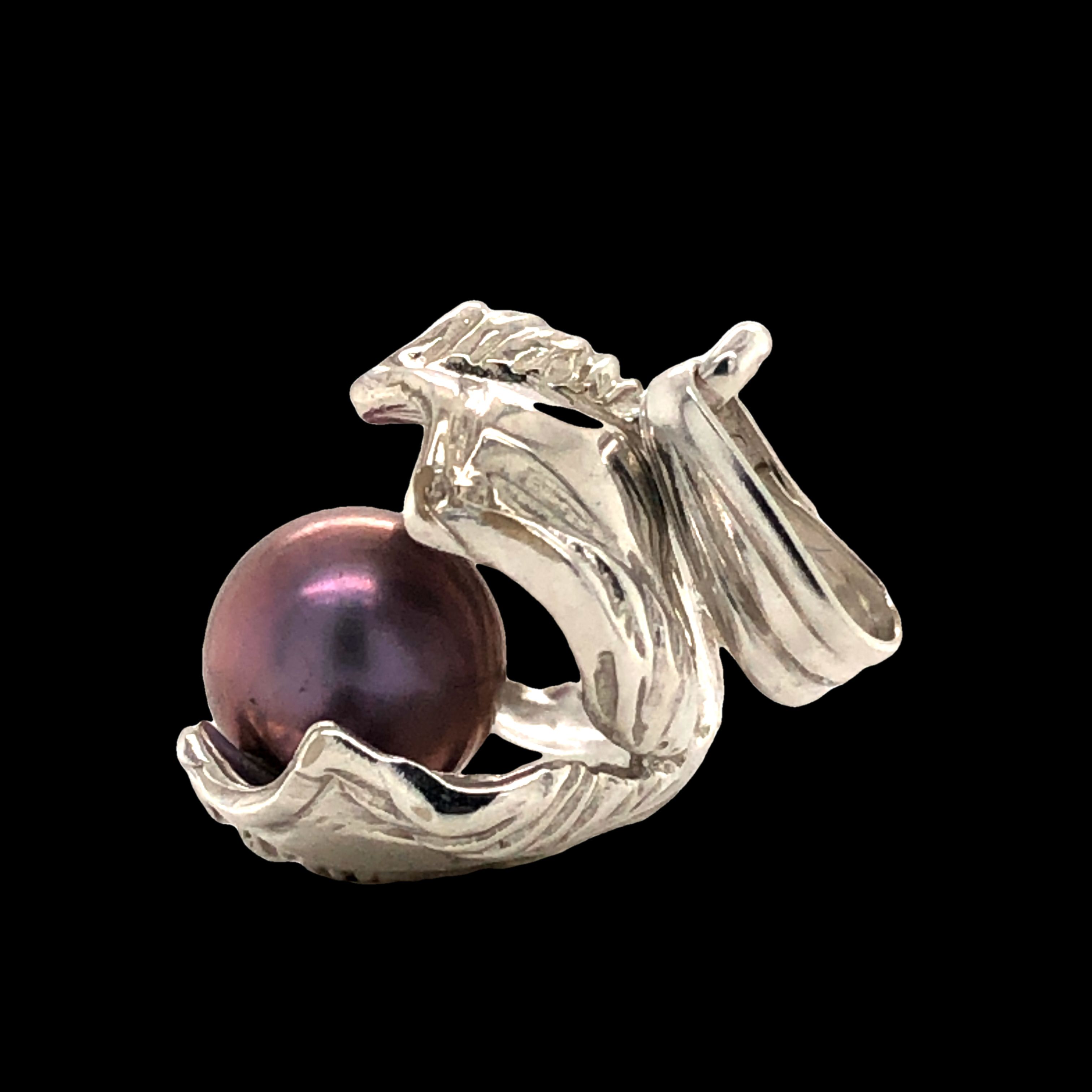 Clam Shell Pearl Pendant