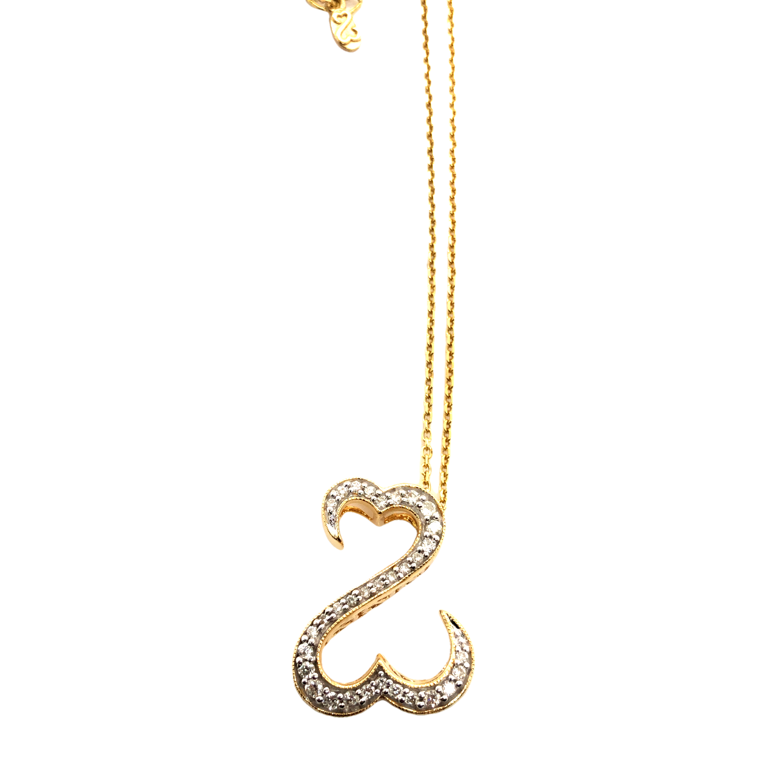 Jane Seymour Diamond Open Hearts Pendant Necklace