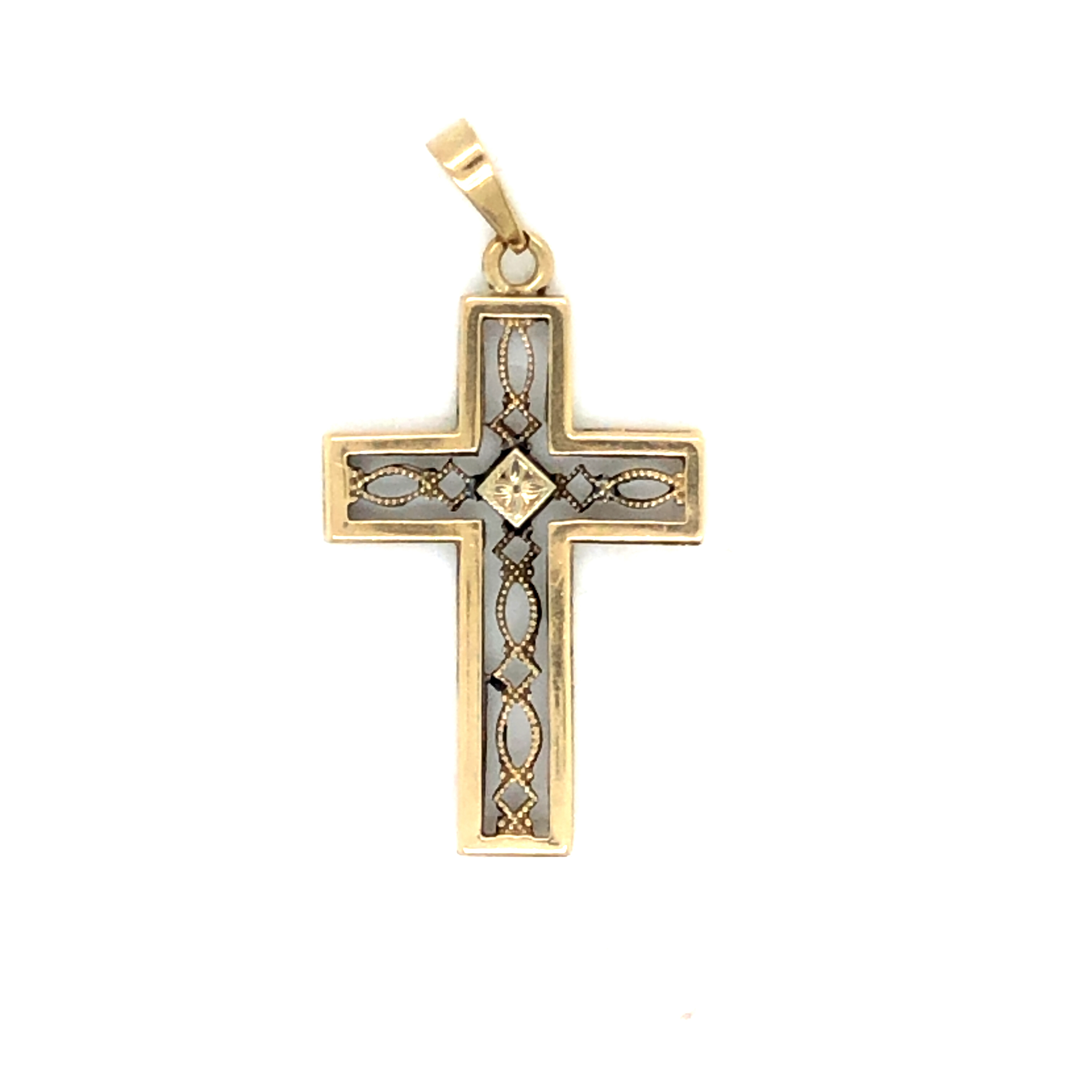 Vintage Filigree Cross Pendant