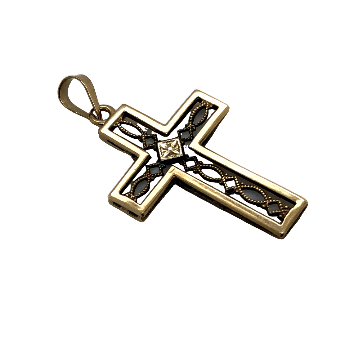 Vintage Filigree Cross Pendant