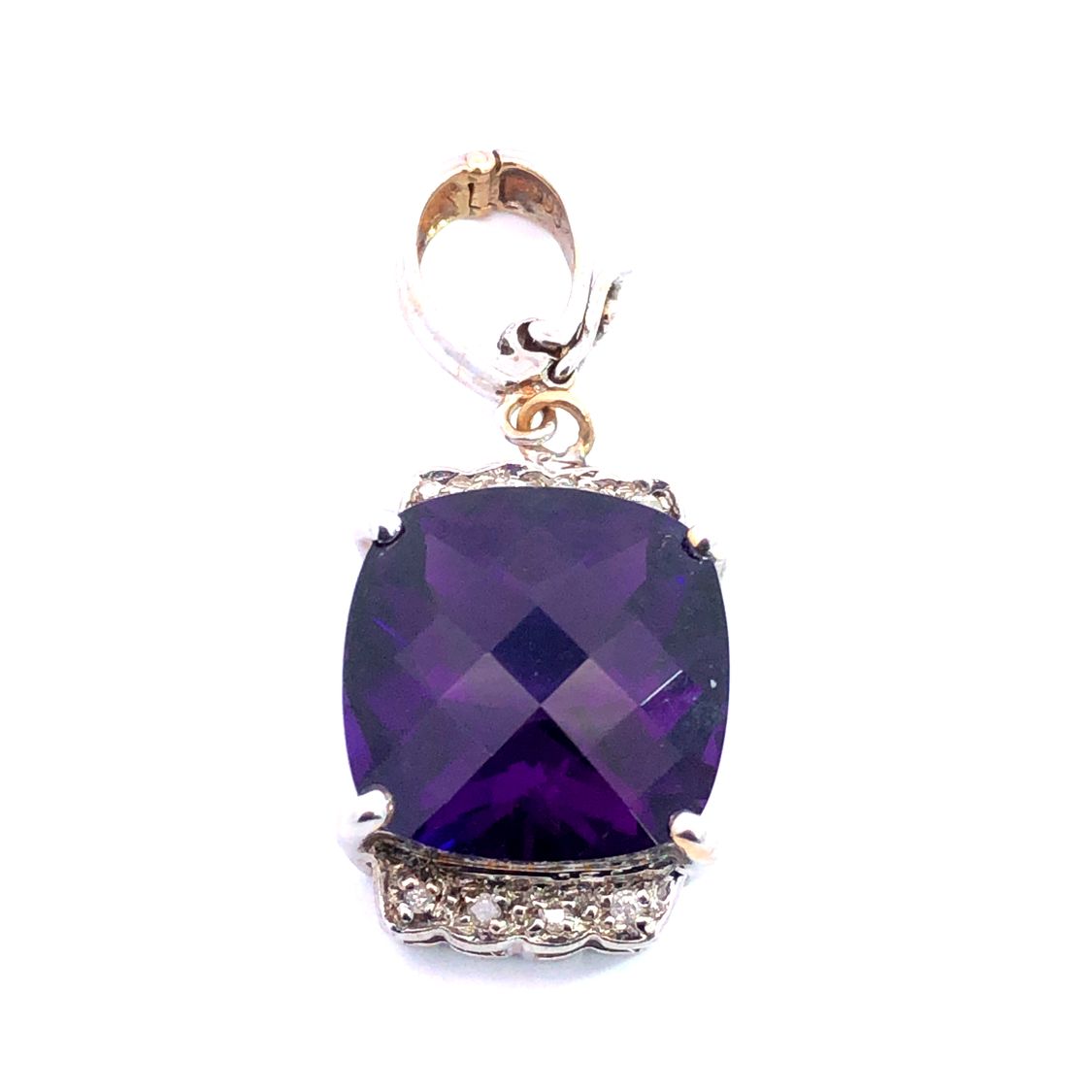Amethyst & Diamond Pendant