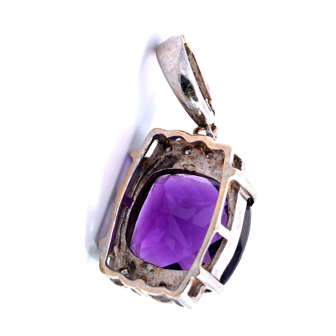 Amethyst & Diamond Pendant