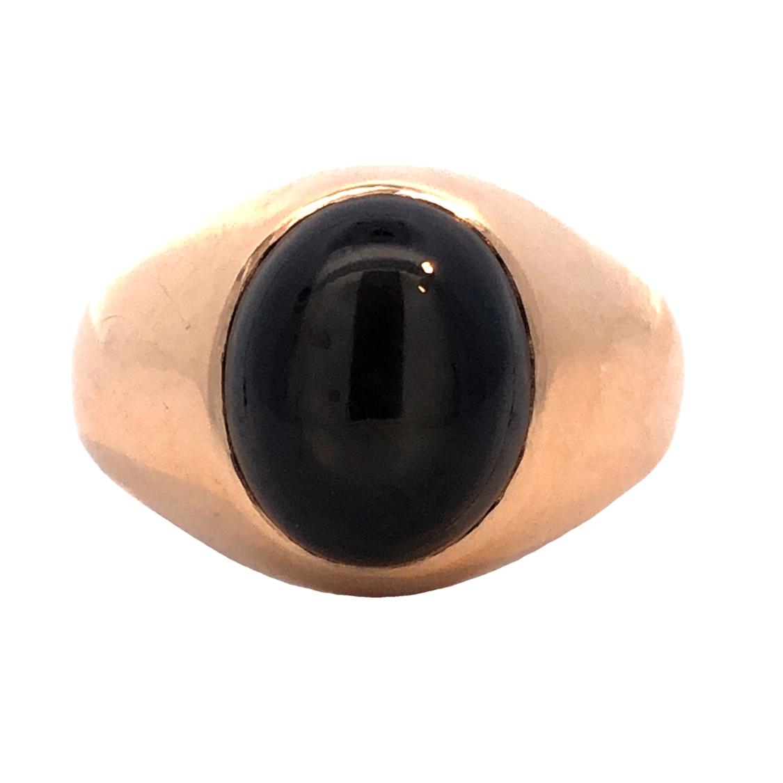 Brown Star Corundum Men's Ring