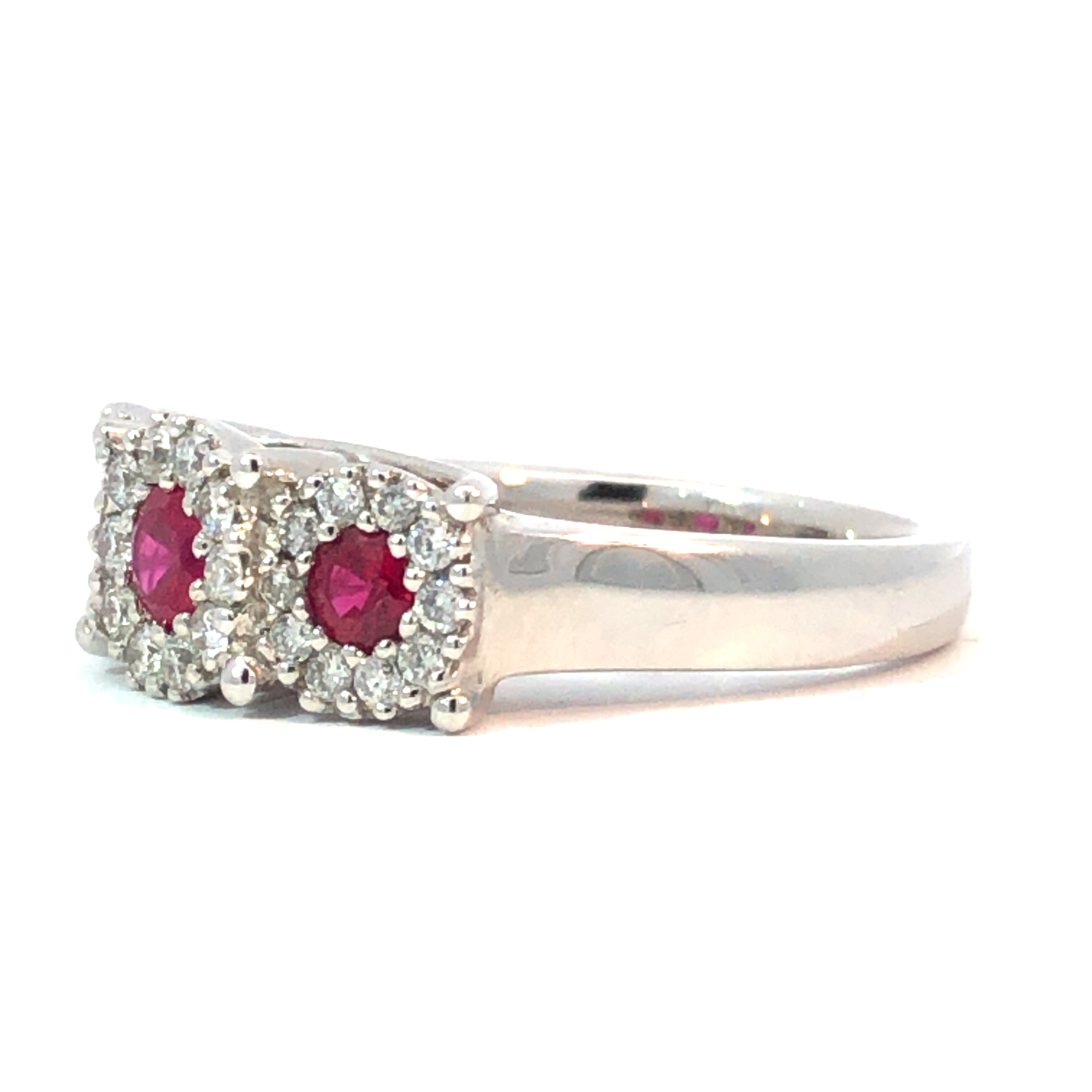 Diamond and Pink Topaz Ring