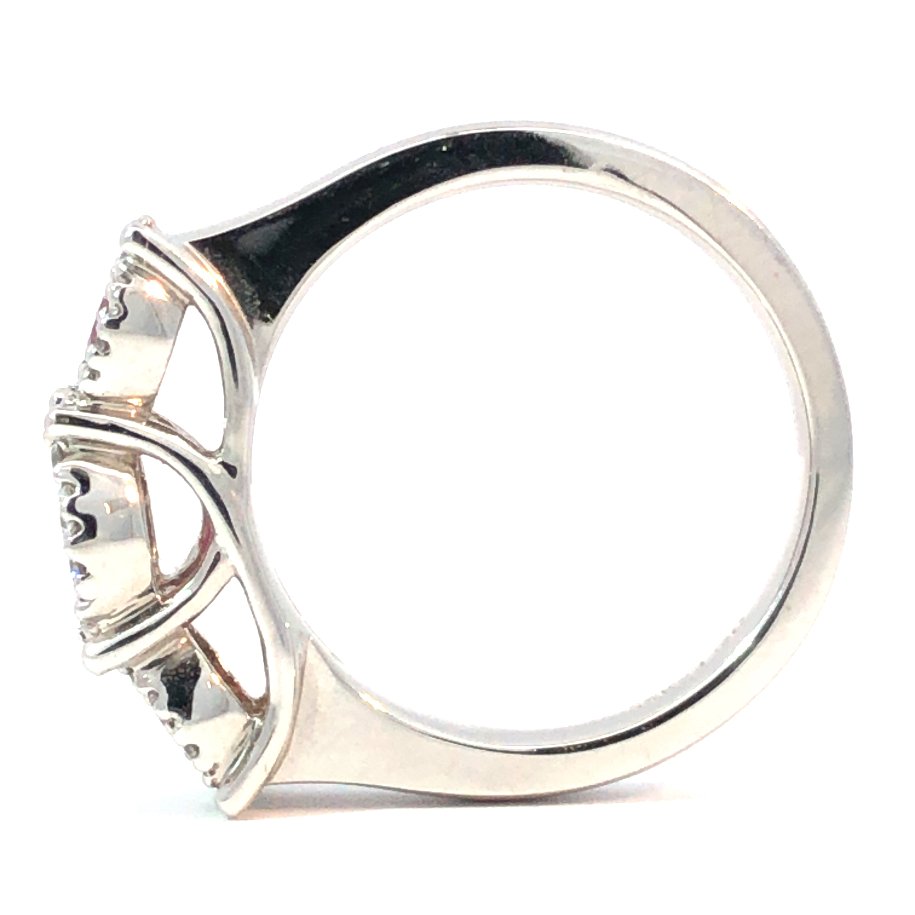 Diamond and Pink Topaz Ring