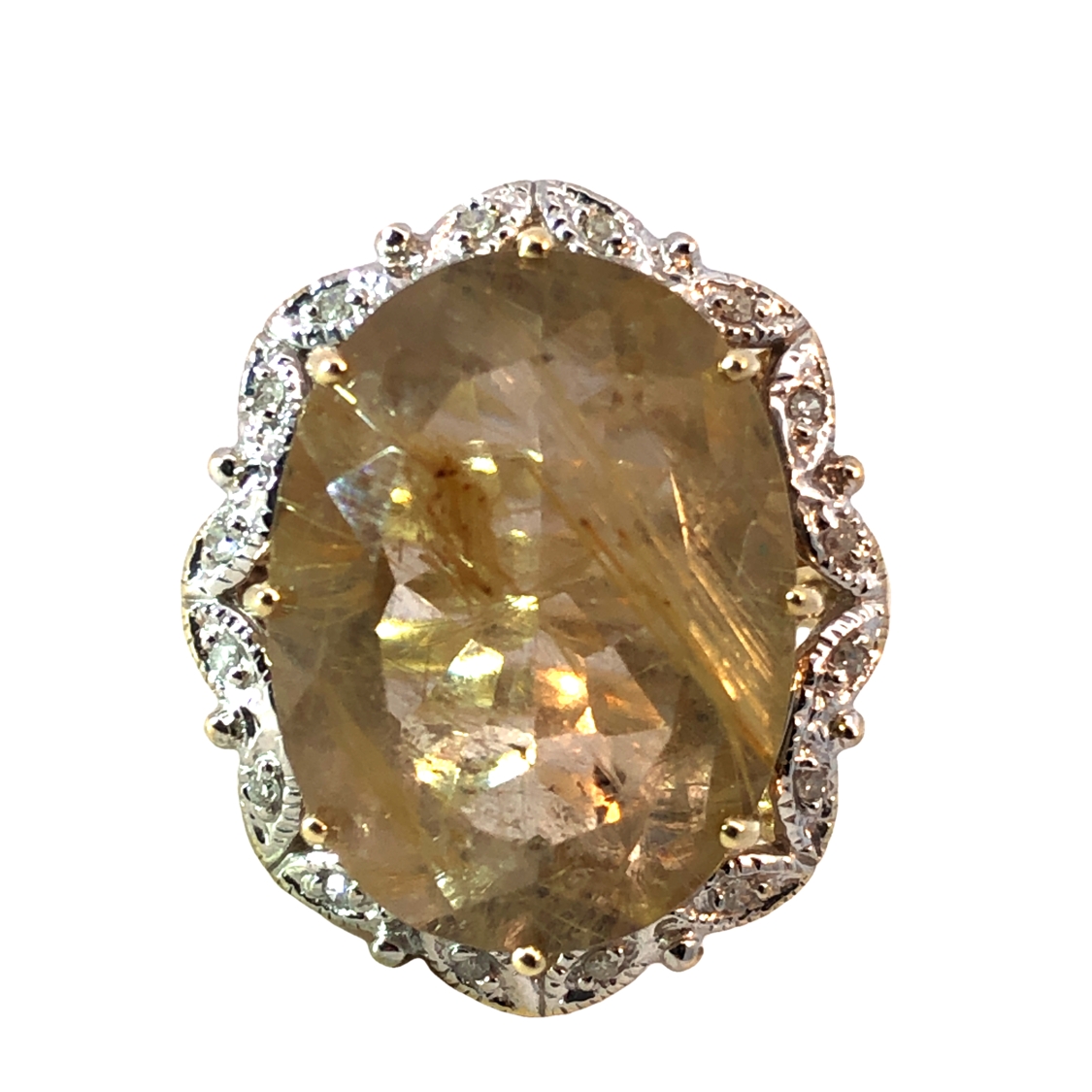 Rutilated Quartz Estate Ring
