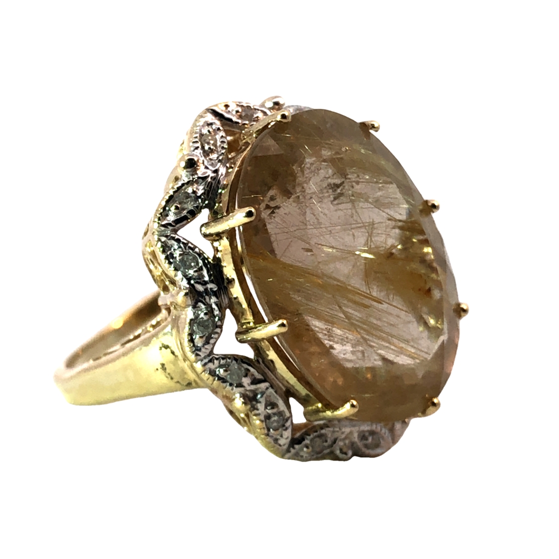 Rutilated Quartz Estate Ring