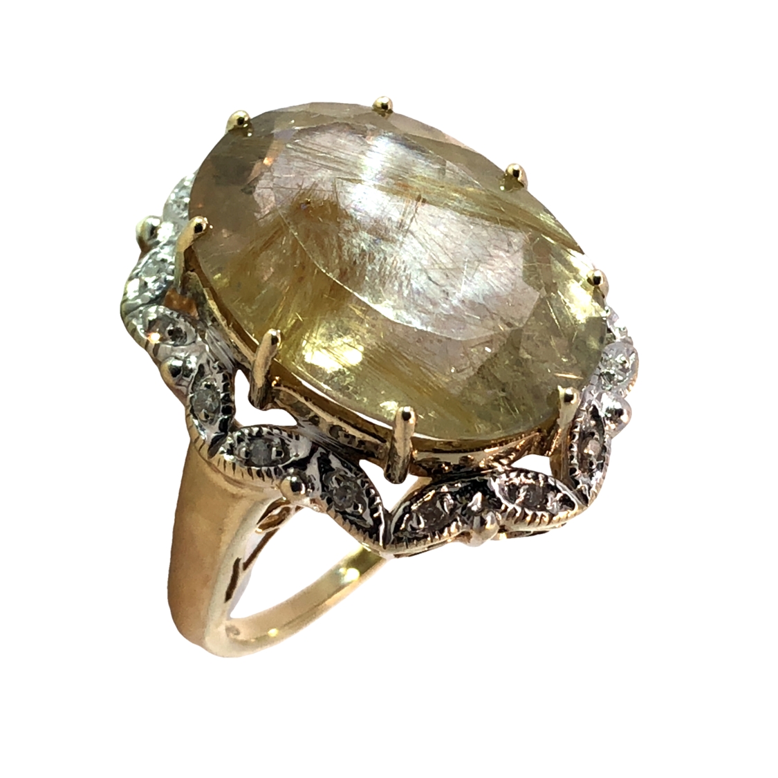 Rutilated Quartz Estate Ring