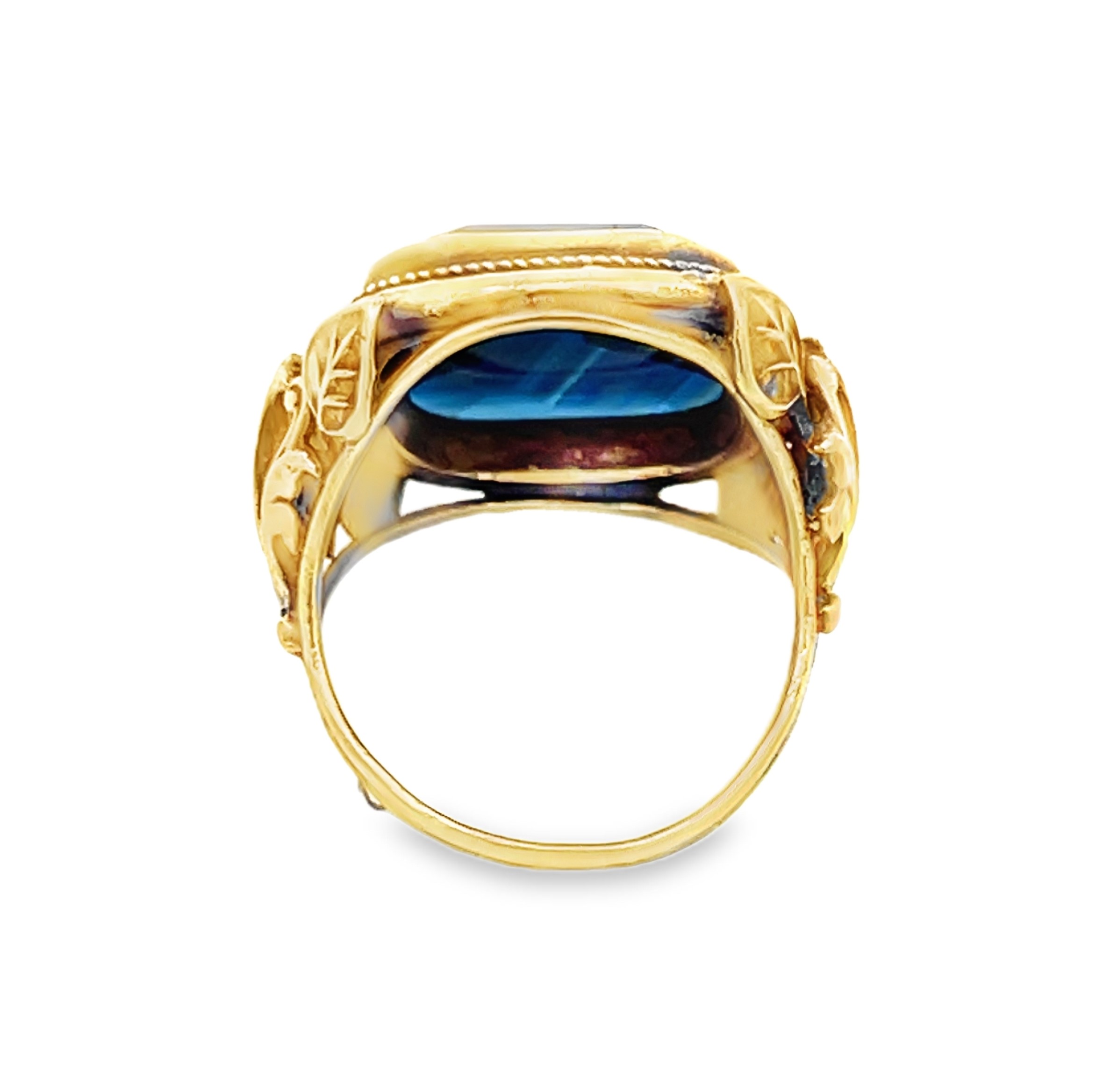Early 20th Century 14K 8.75 Carat Sapphire Ring