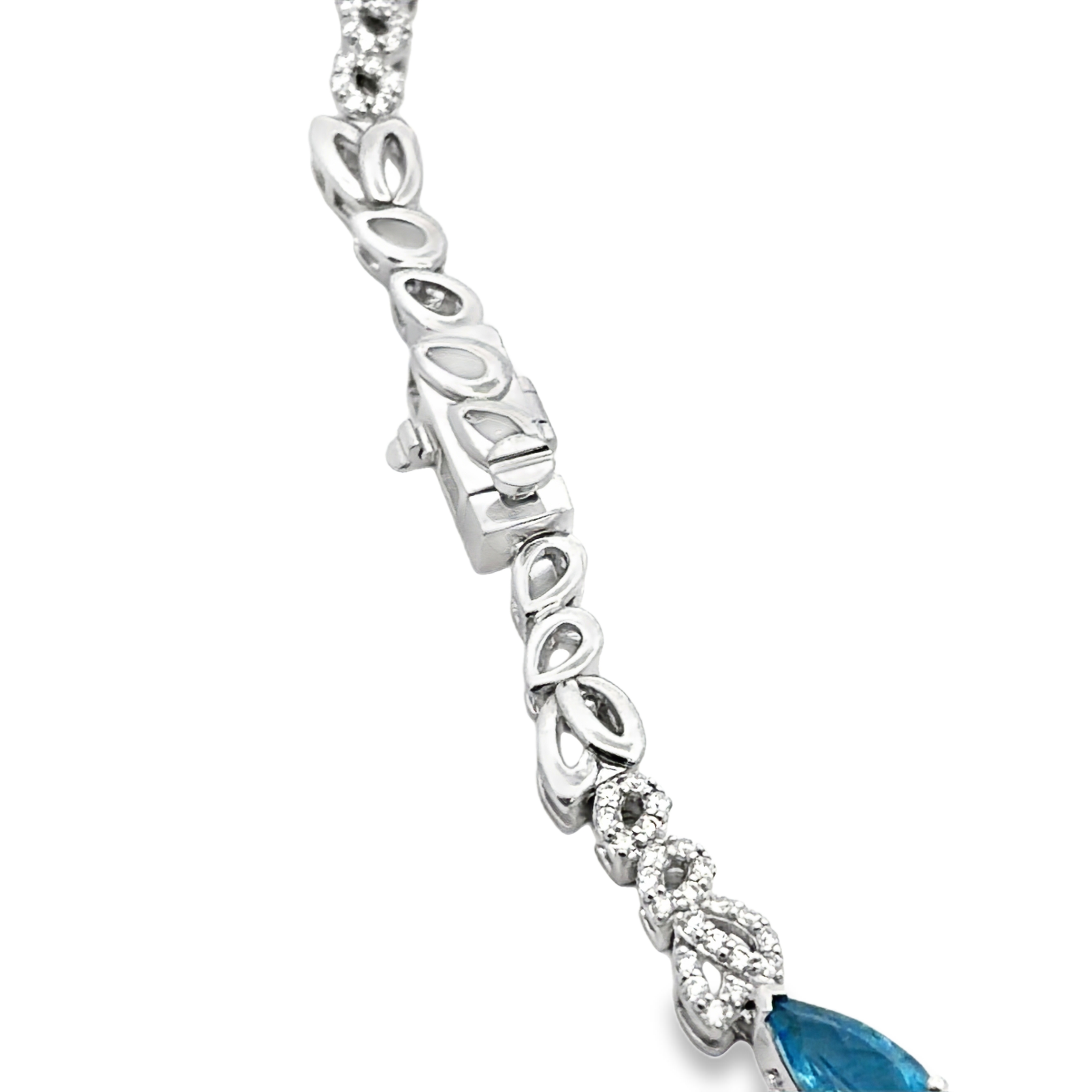 GIA Certified Aquamarine & Natural Diamond Necklace by Oscar Friedman