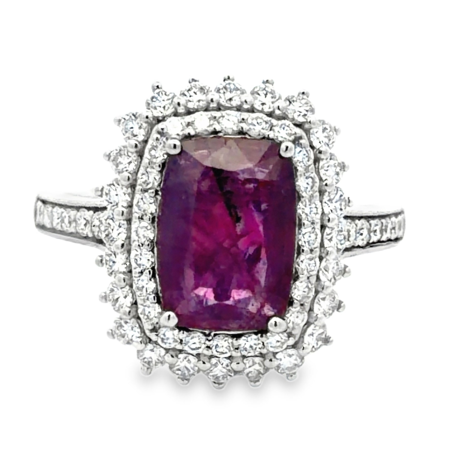 Otto Gottlieb GIA Certified No Heat Kashmir Sapphire & Natural Diamond Ring