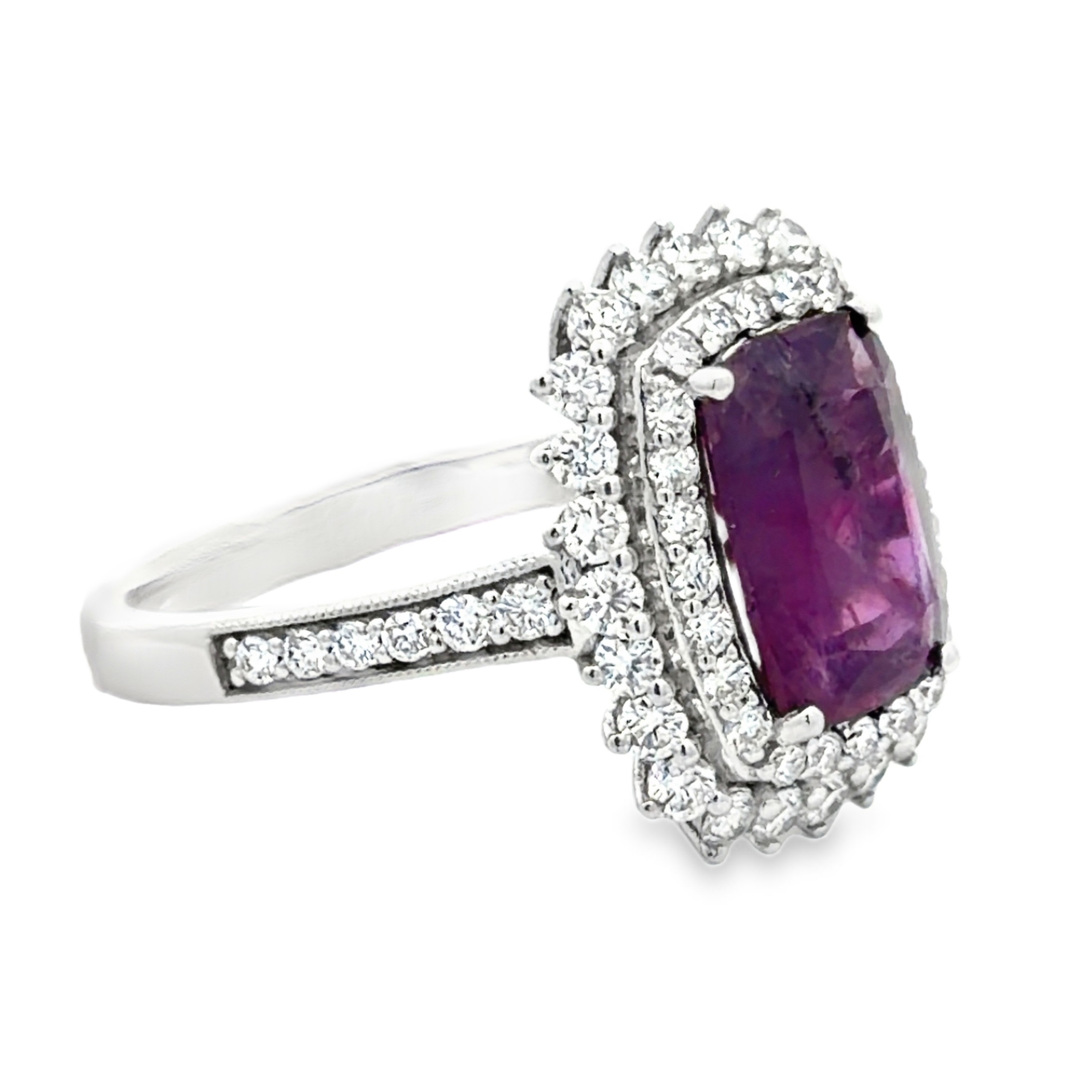 Otto Gottlieb GIA Certified No Heat Kashmir Sapphire & Natural Diamond Ring