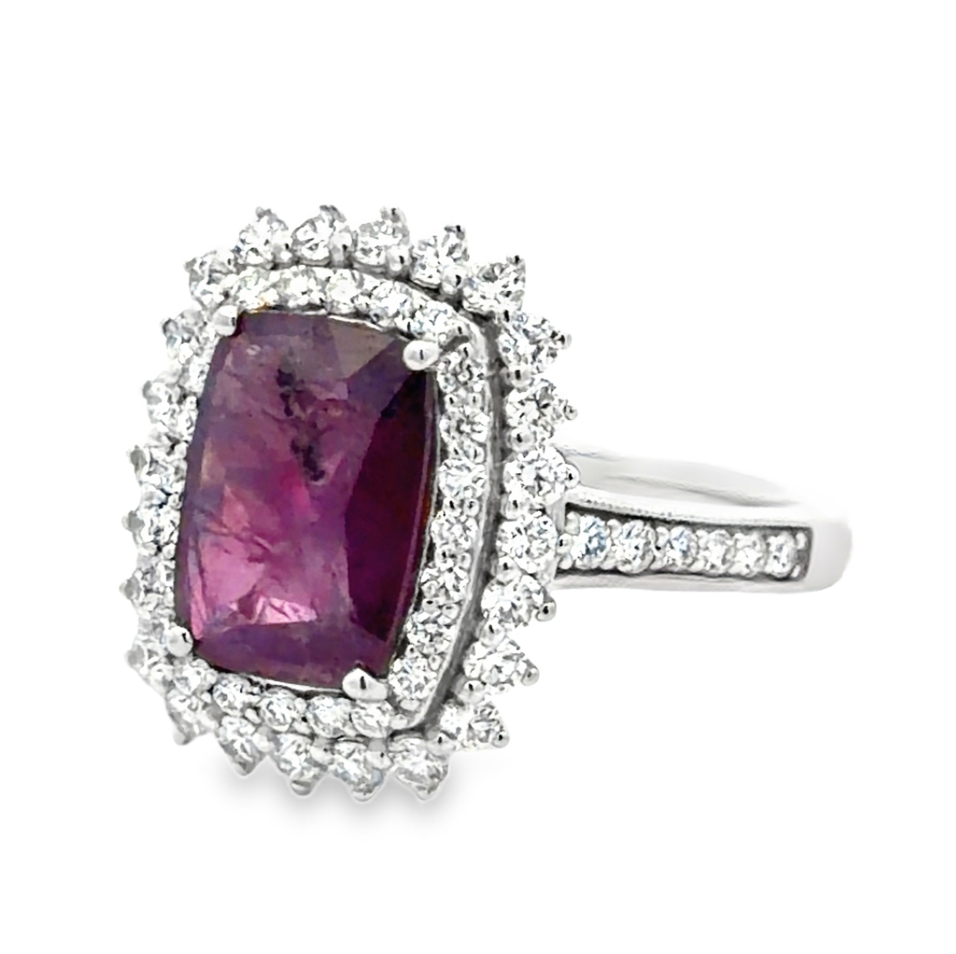 Otto Gottlieb GIA Certified No Heat Kashmir Sapphire & Natural Diamond Ring