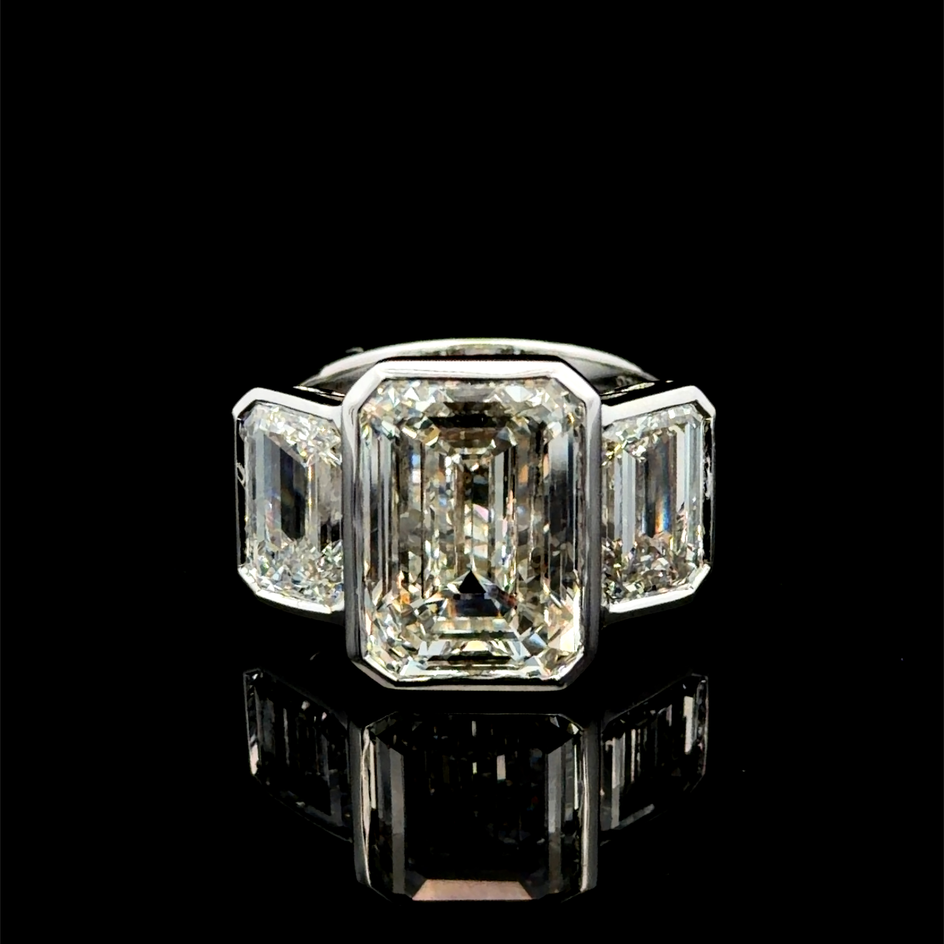 IGI Certified Oscar Friedman Three-Stone Lab Grown Diamond Ring