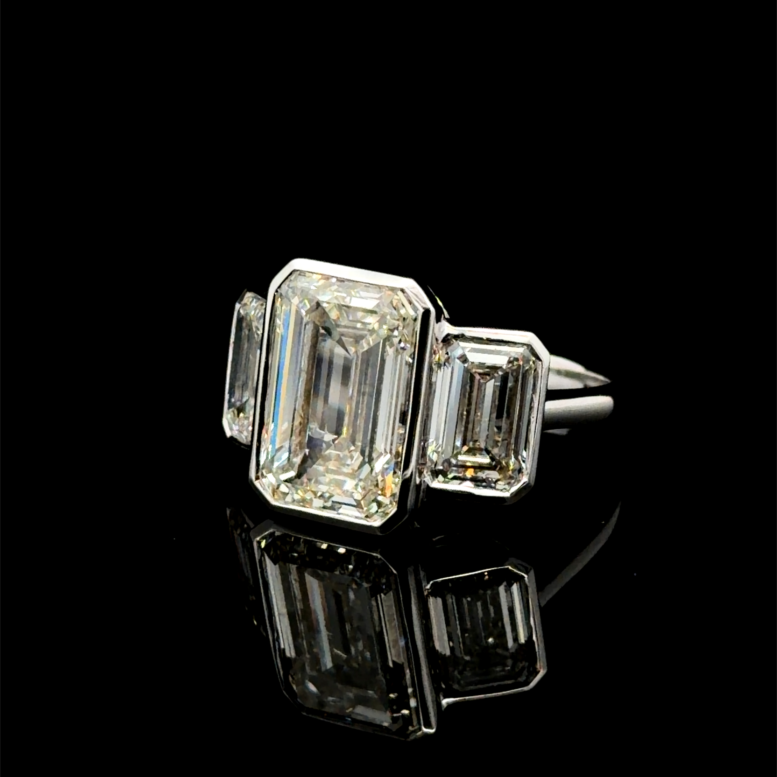 IGI Certified Oscar Friedman Three-Stone Lab Grown Diamond Ring
