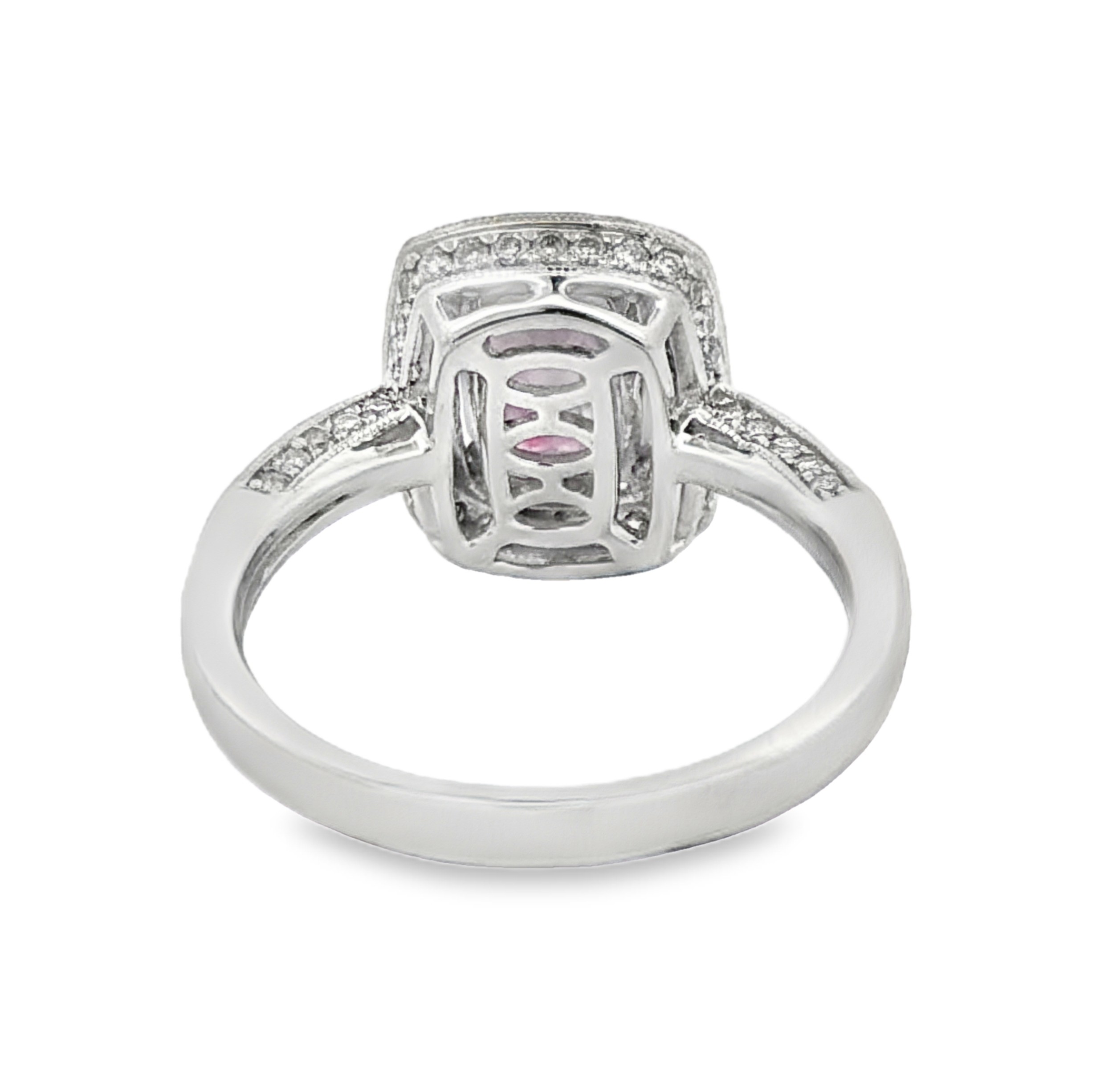 GIA Certified No Heat Kashmir Sapphire & Natural Diamond Ring by Oscar Friedman