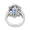 GIA Certified Sapphire & Diamond Cocktail Ring in Platinum. E7863/30-EYMY 
A striking blue oval Image - 4