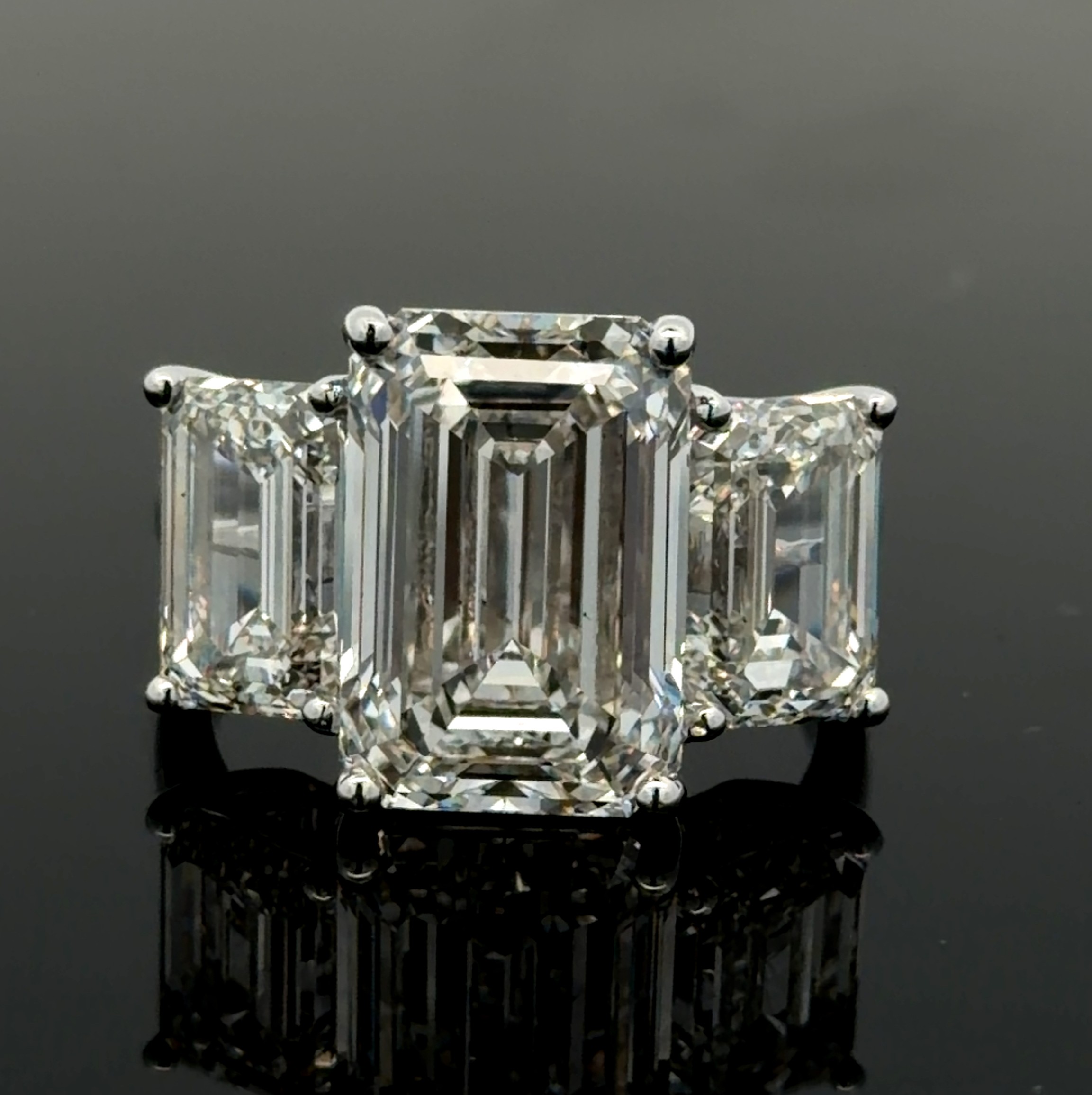 IGI Certified Oscar Friedman Three-Stone Lab Grown Diamond Ring