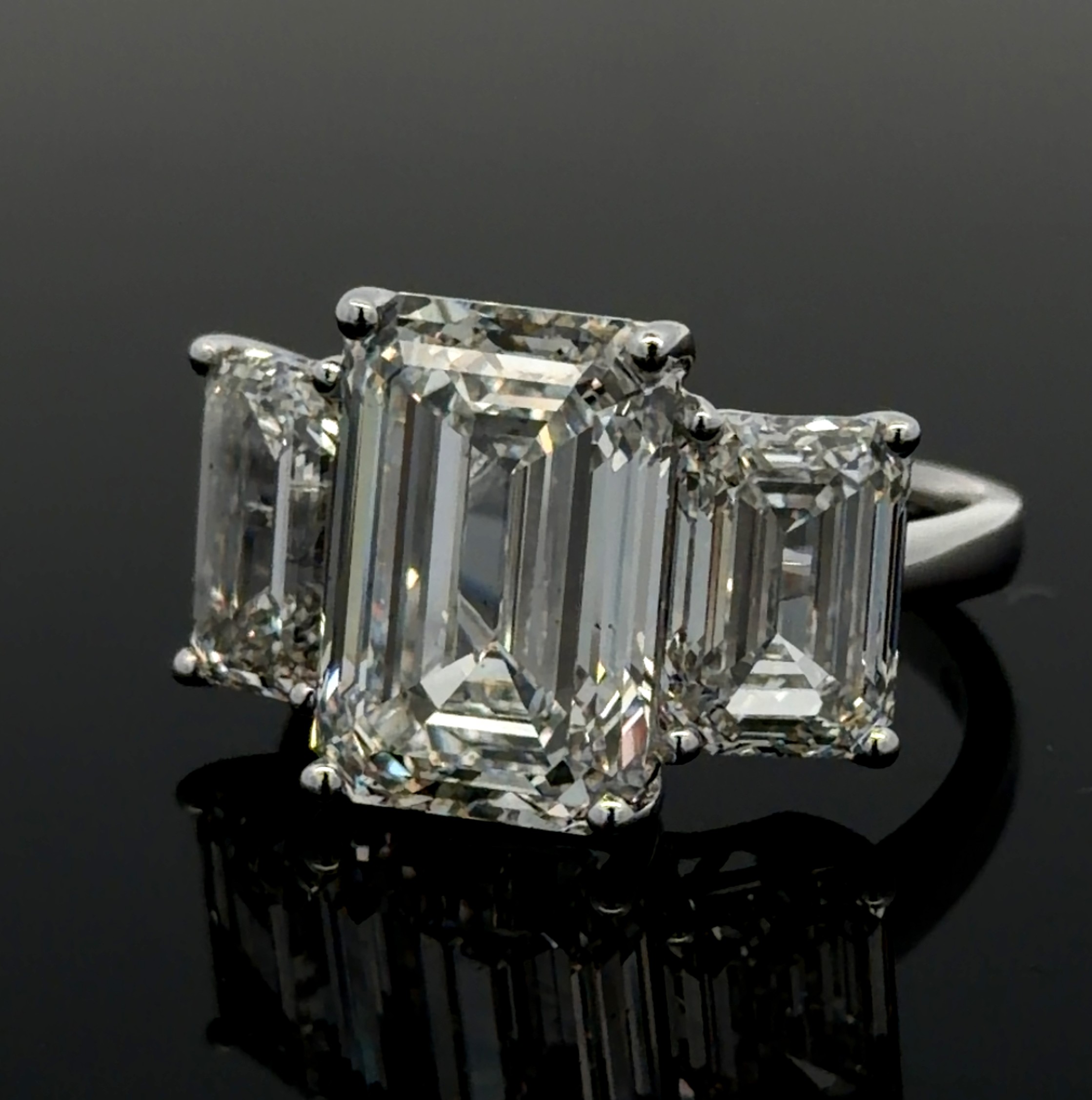 IGI Certified Oscar Friedman Three-Stone Lab Grown Diamond Ring