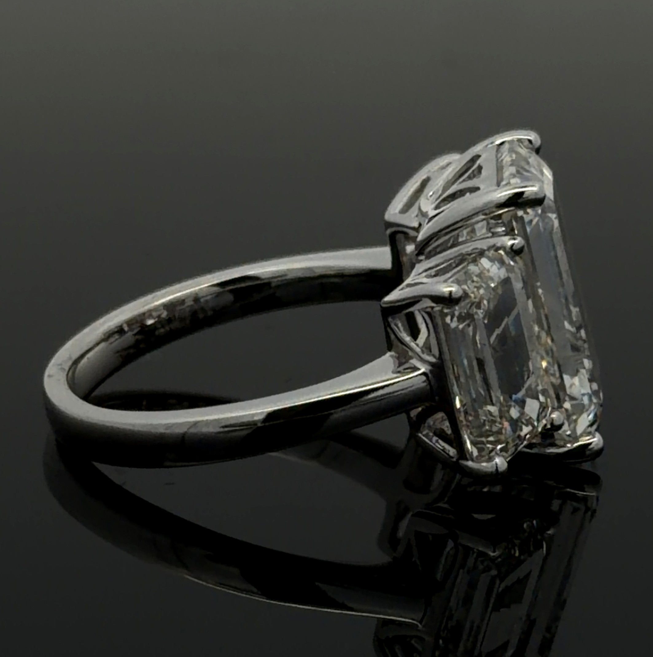 IGI Certified Oscar Friedman Three-Stone Lab Grown Diamond Ring