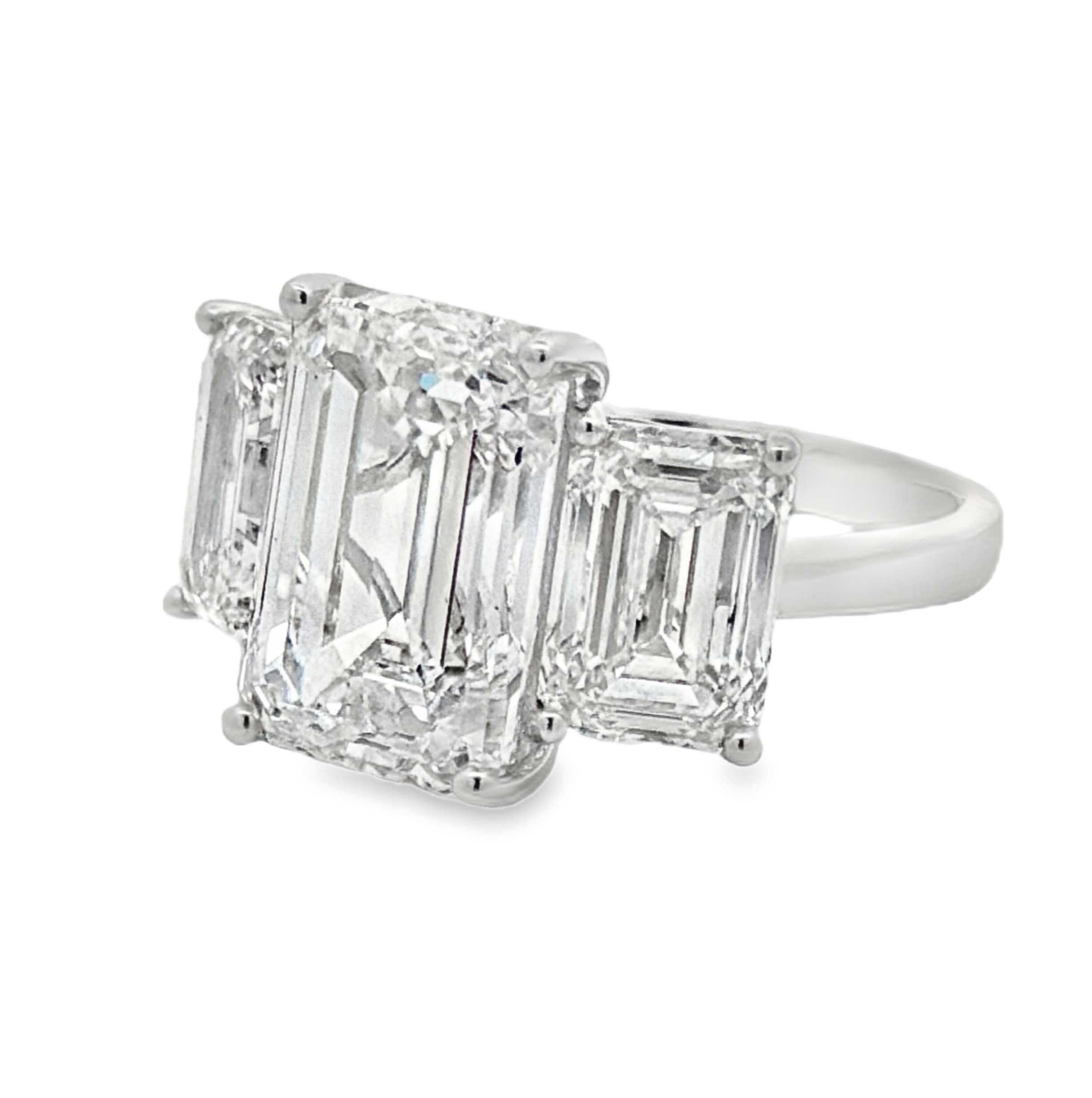 IGI Certified Oscar Friedman Three-Stone Lab Grown Diamond Ring
