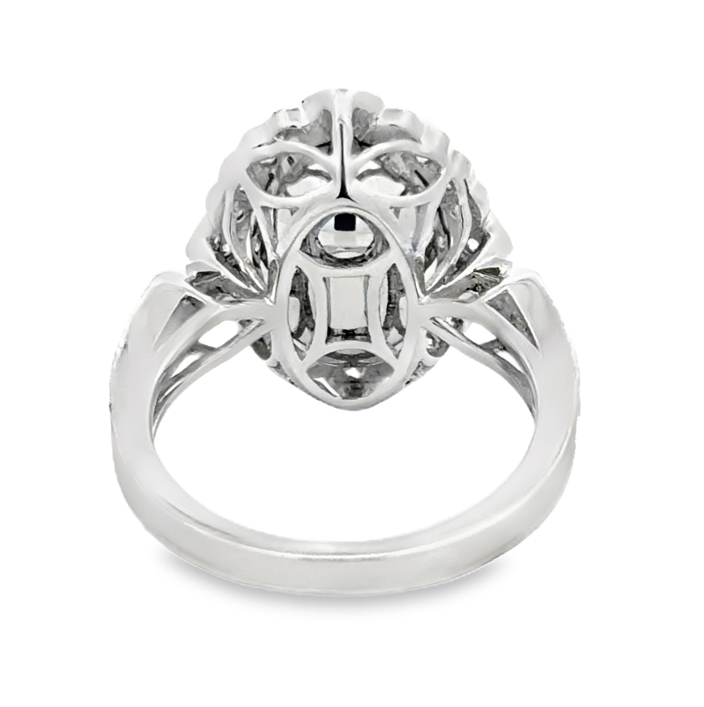 GIA Certified Ceylon Sapphire & Natural Diamond Cocktail Ring by Oscar Friedman