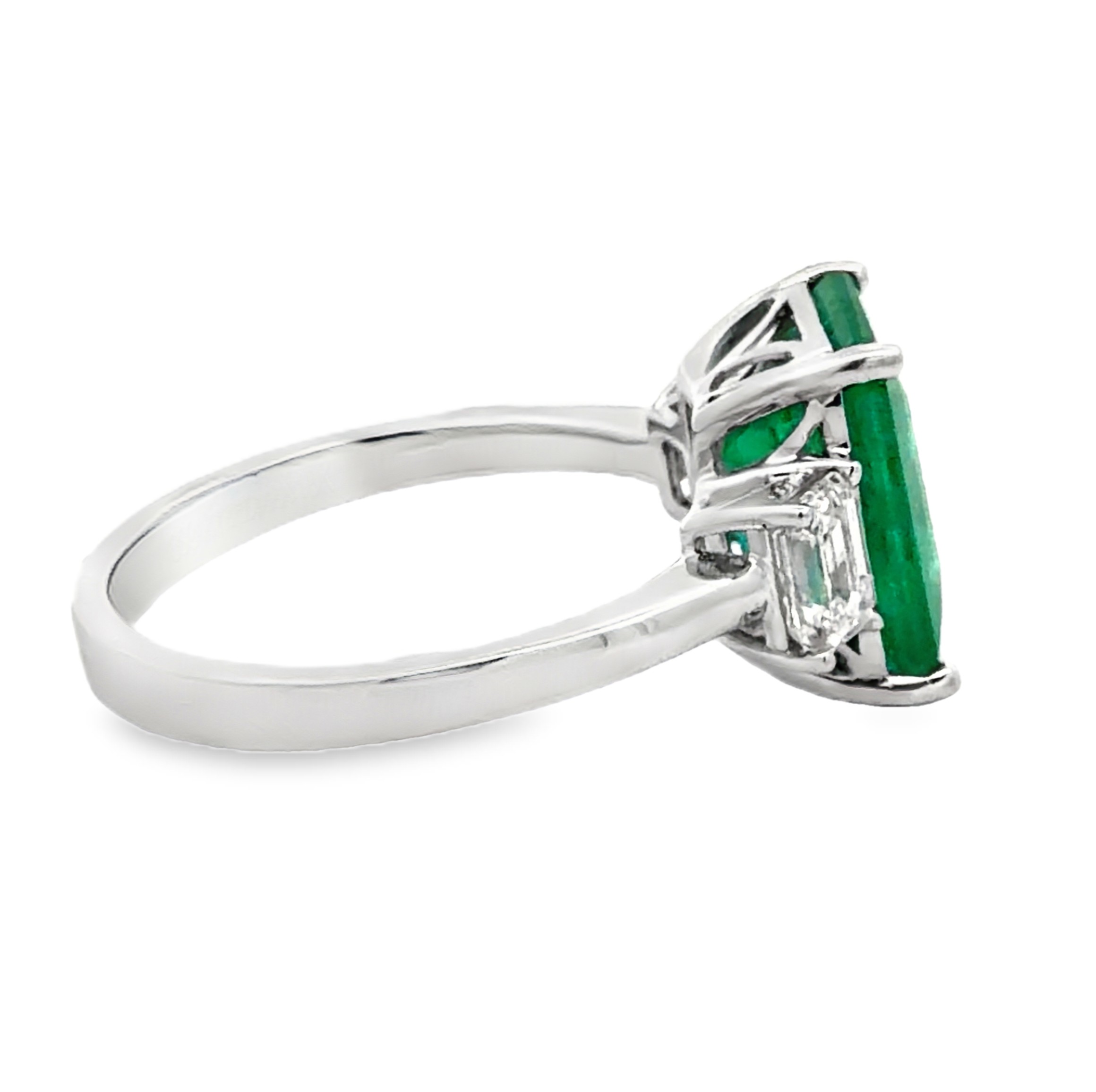 GIA Certified Emerald & Natural Diamond Ring by Oscar Friedman