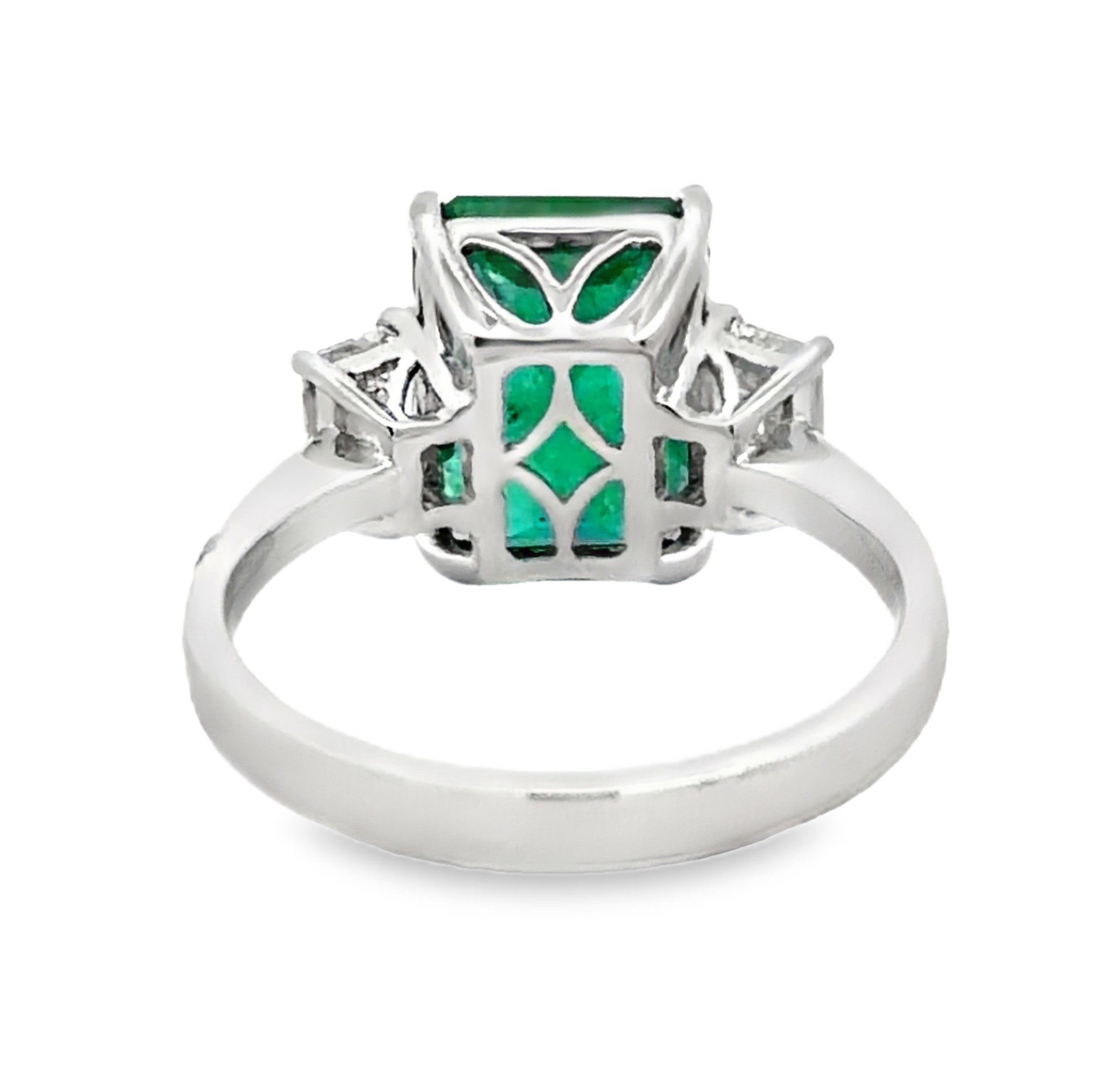 GIA Certified Emerald & Natural Diamond Ring by Oscar Friedman