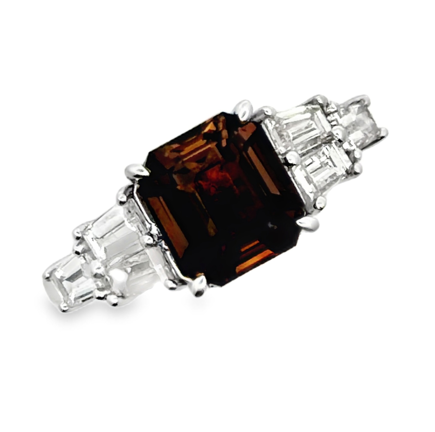 GIA Certified No Heat Sapphire & Natural Diamond Ring by Oscar Friedman