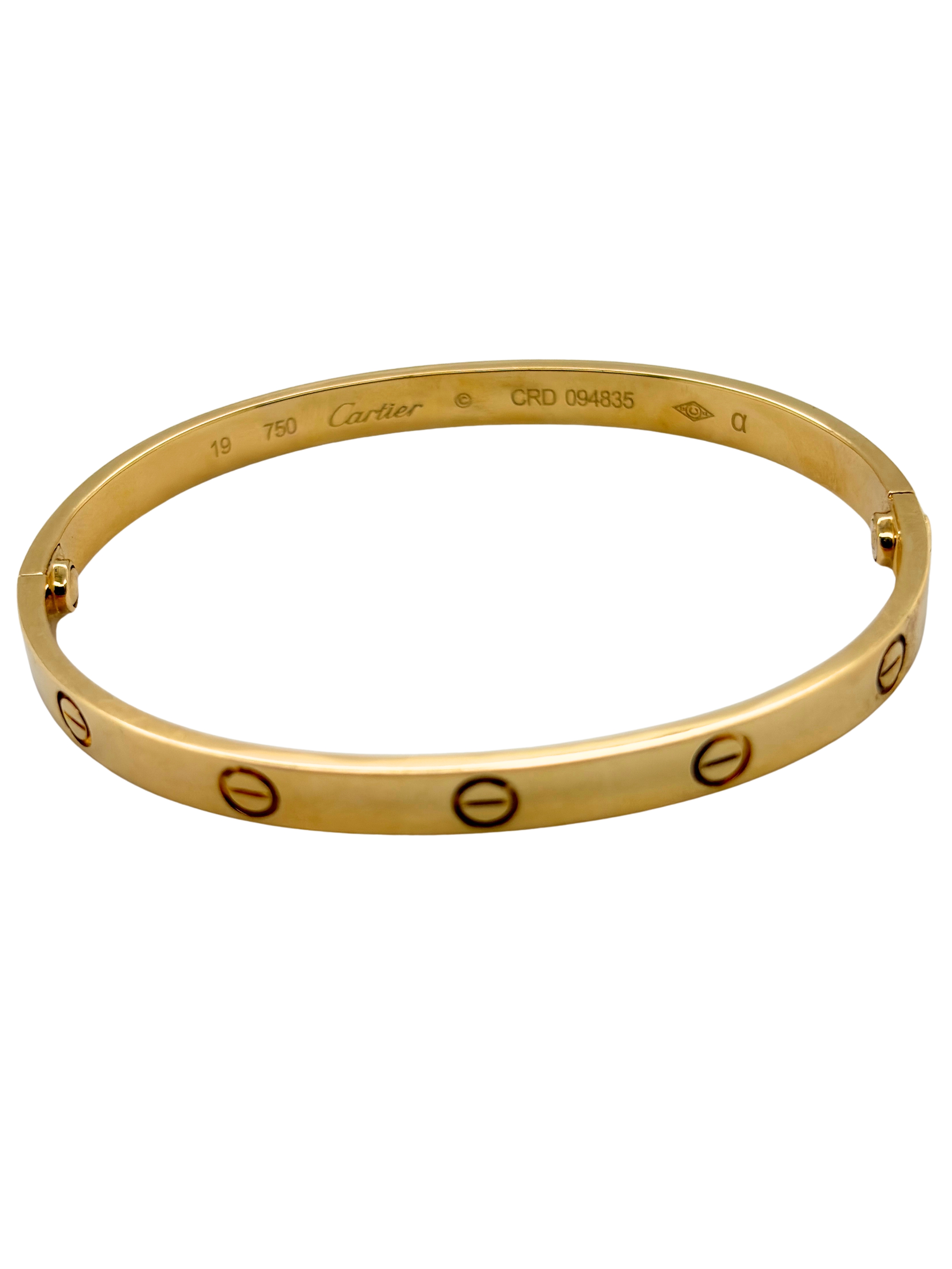 Cartier 18K Yellow Gold Love Bracelet