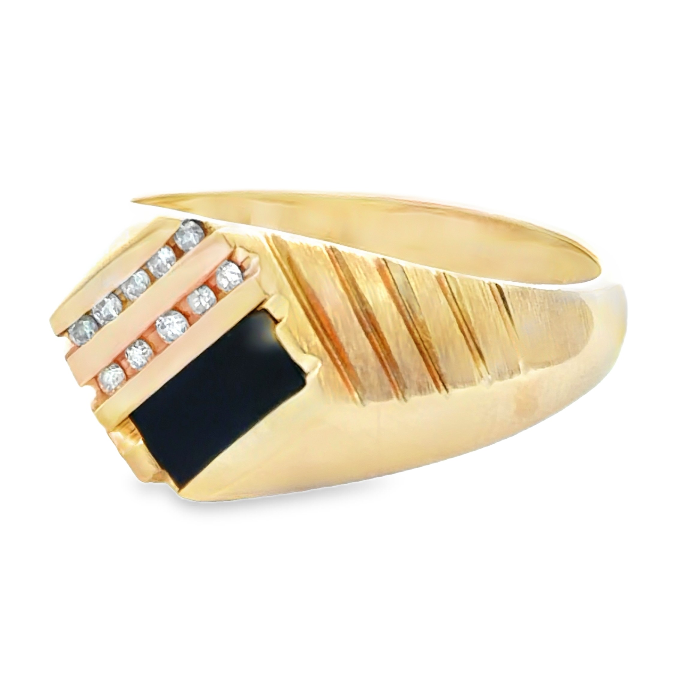 Black Onyx and Diamond Ring
